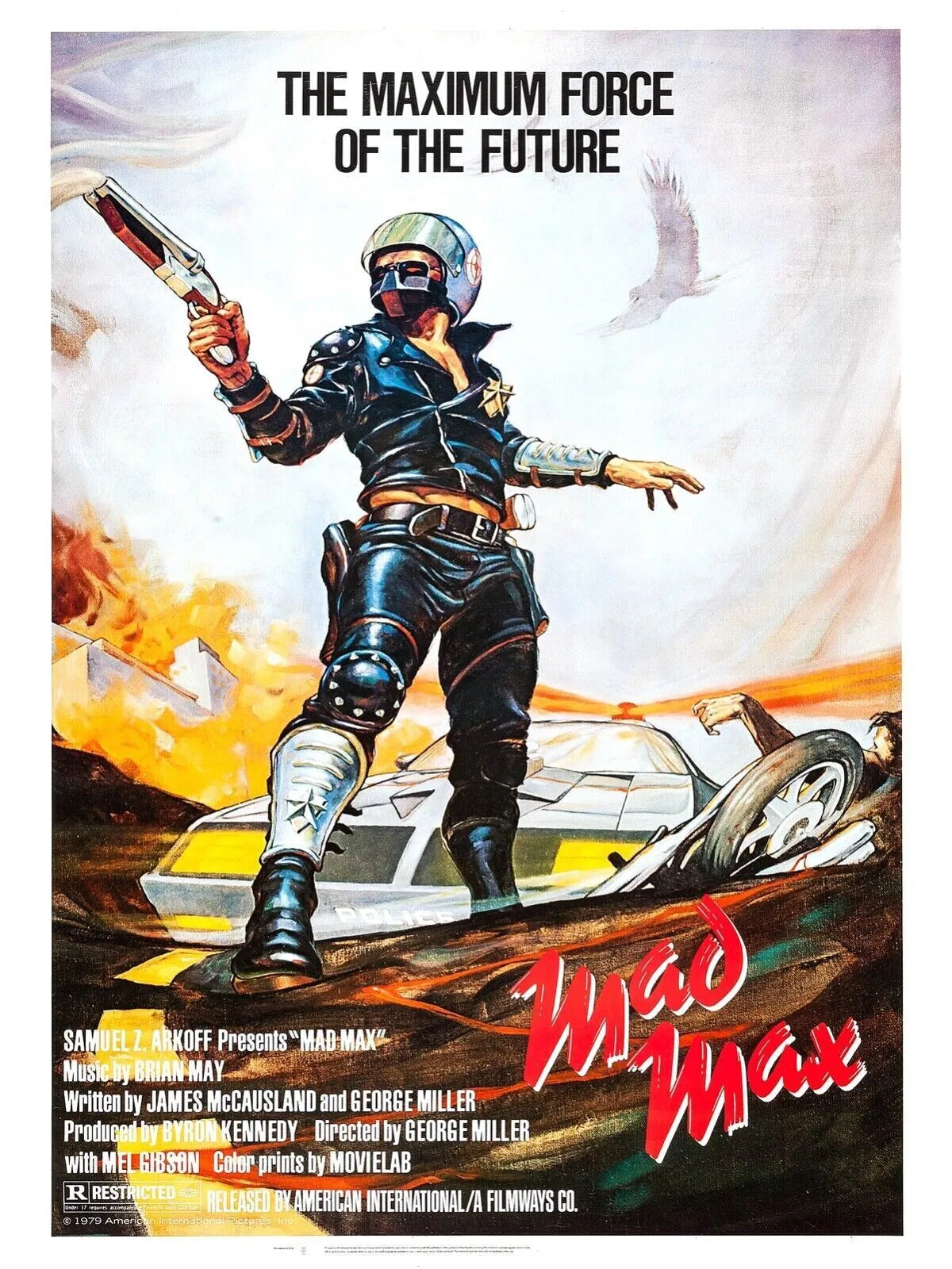 MAD MAX, MEL GIBSON, 1979, REPRO AFFICHE CINEMA VINTAGE, HQ
