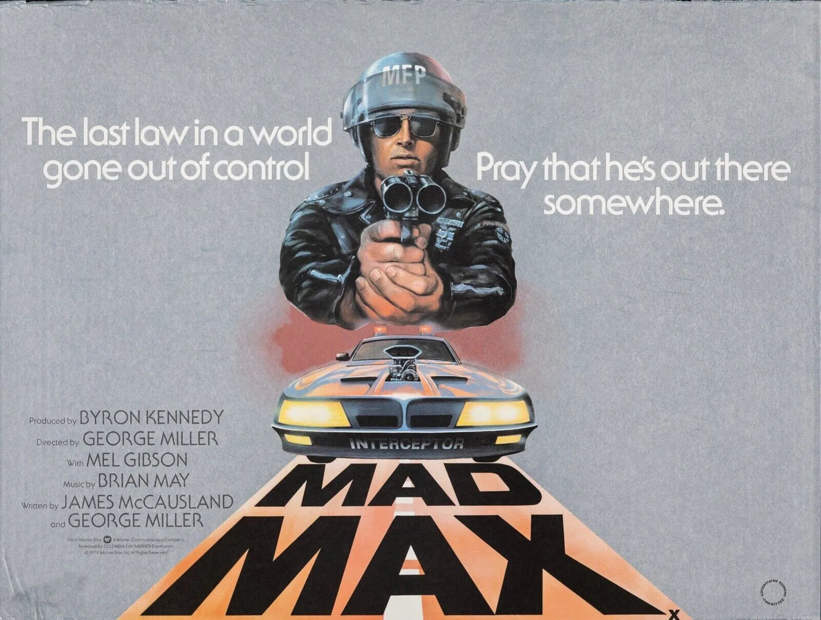 MAD MAX, MEL GIBSON, 1979, REPRO AFFICHE CINEMA VINTAGE, HQ