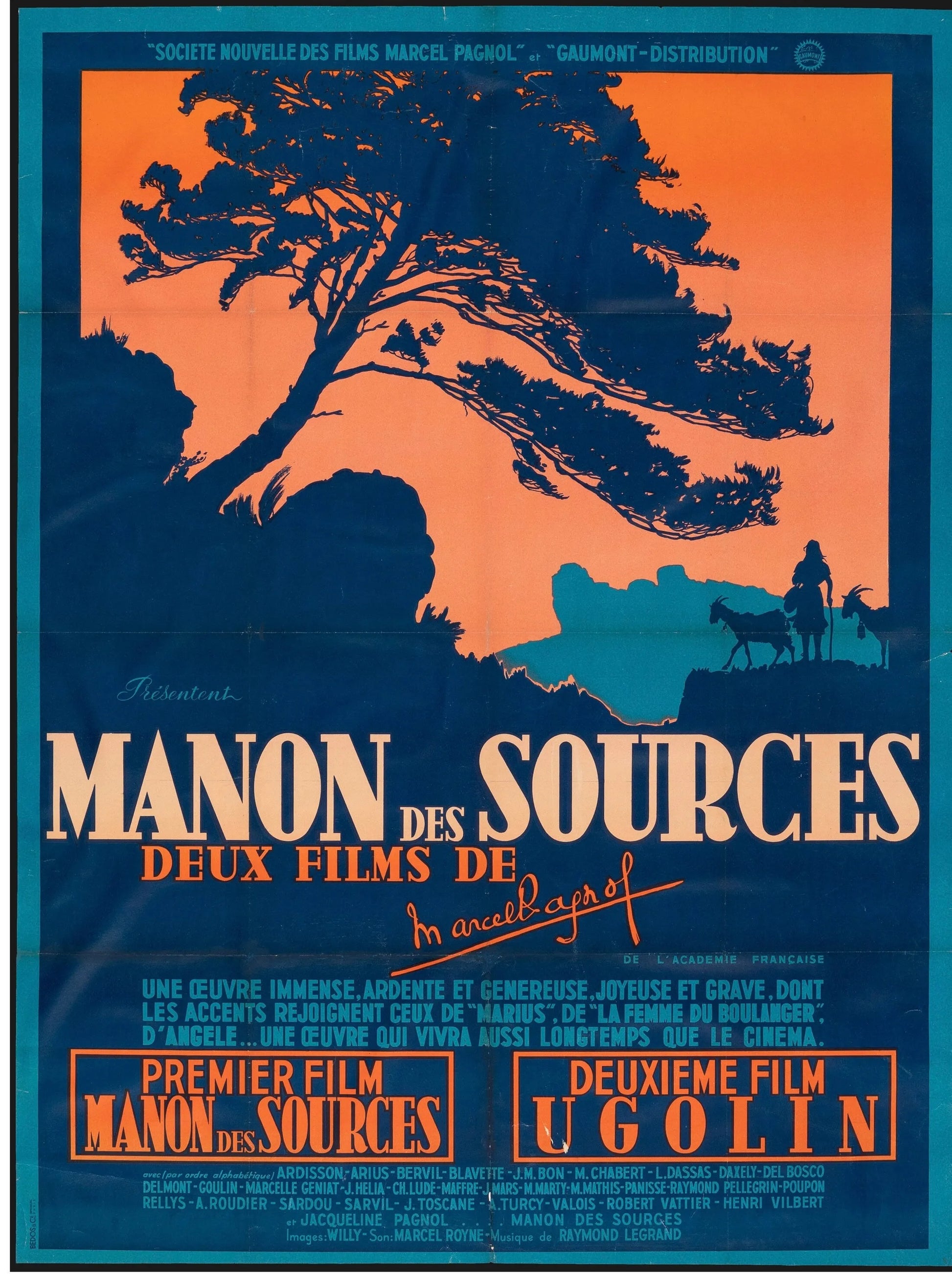 MANON DES SOURCES AFFICHE VINTAGE MOVIE POSTER HQ