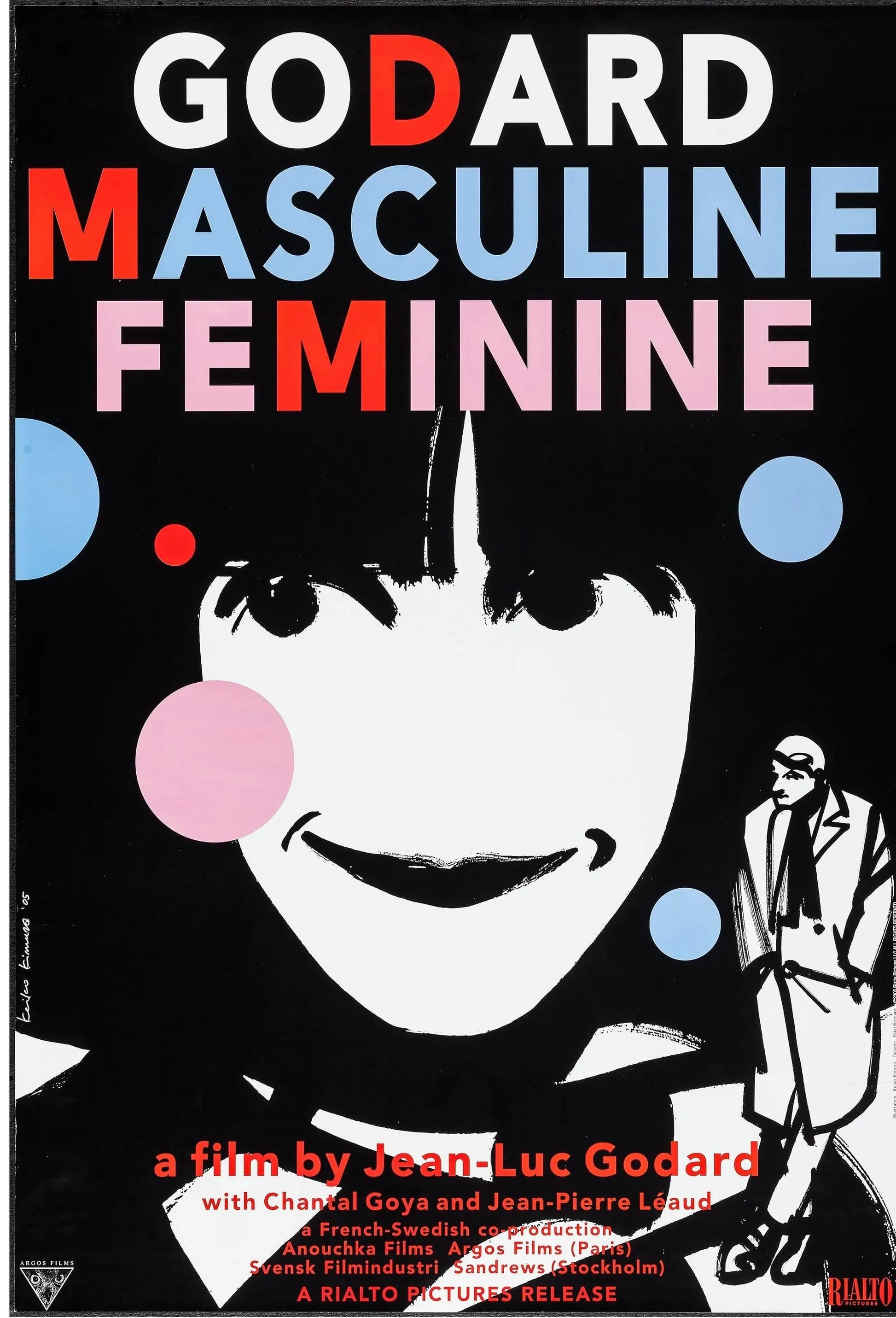 MASCULINE FEMININE GODARD AFFICHE VINTAGE MOVIE POSTER HQ