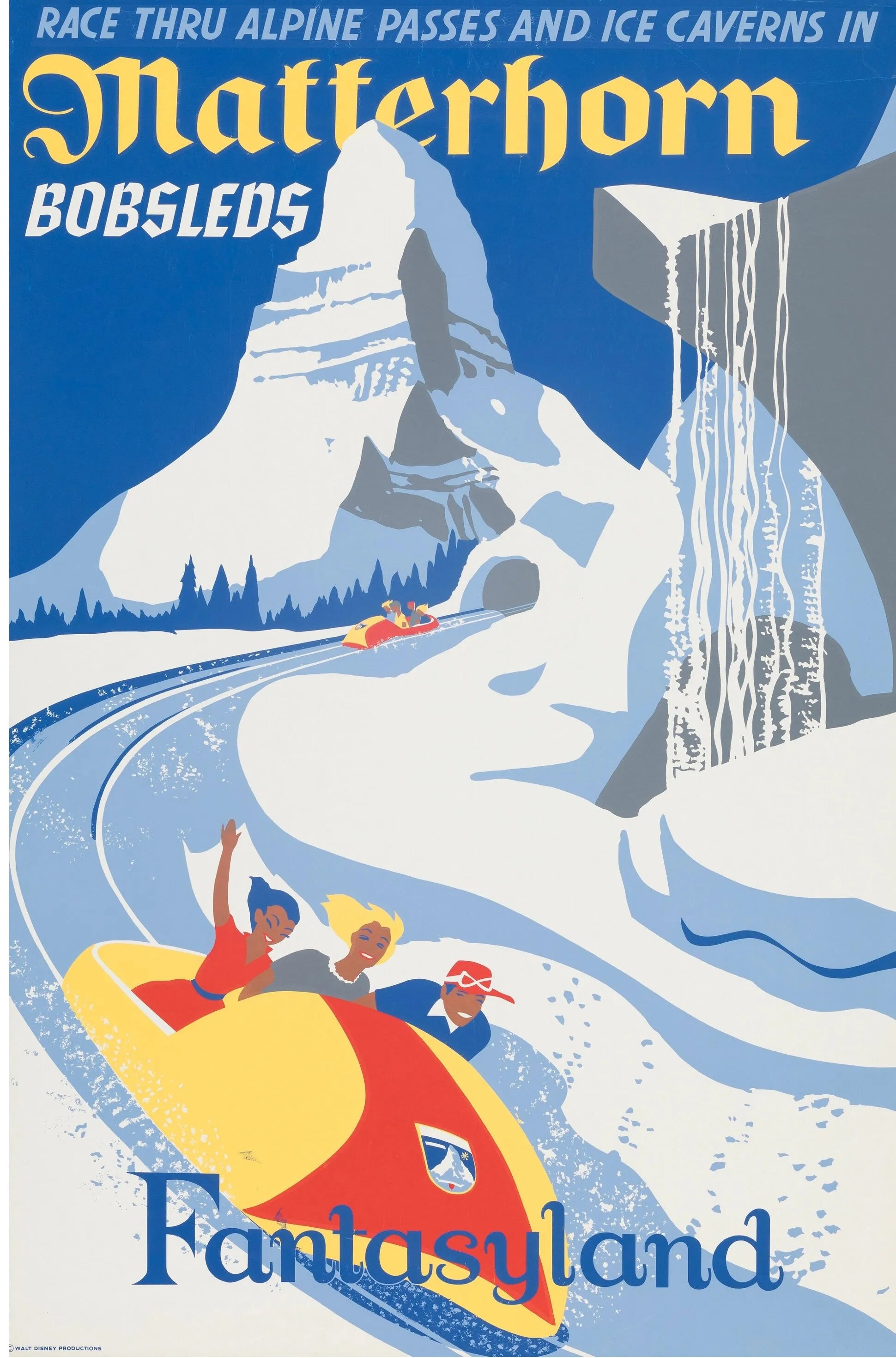 MATTERHORN FANTASYLAND – ALPINE THRILL 1959, AFFICHES VINTAGES MOVIE POTSER HQ