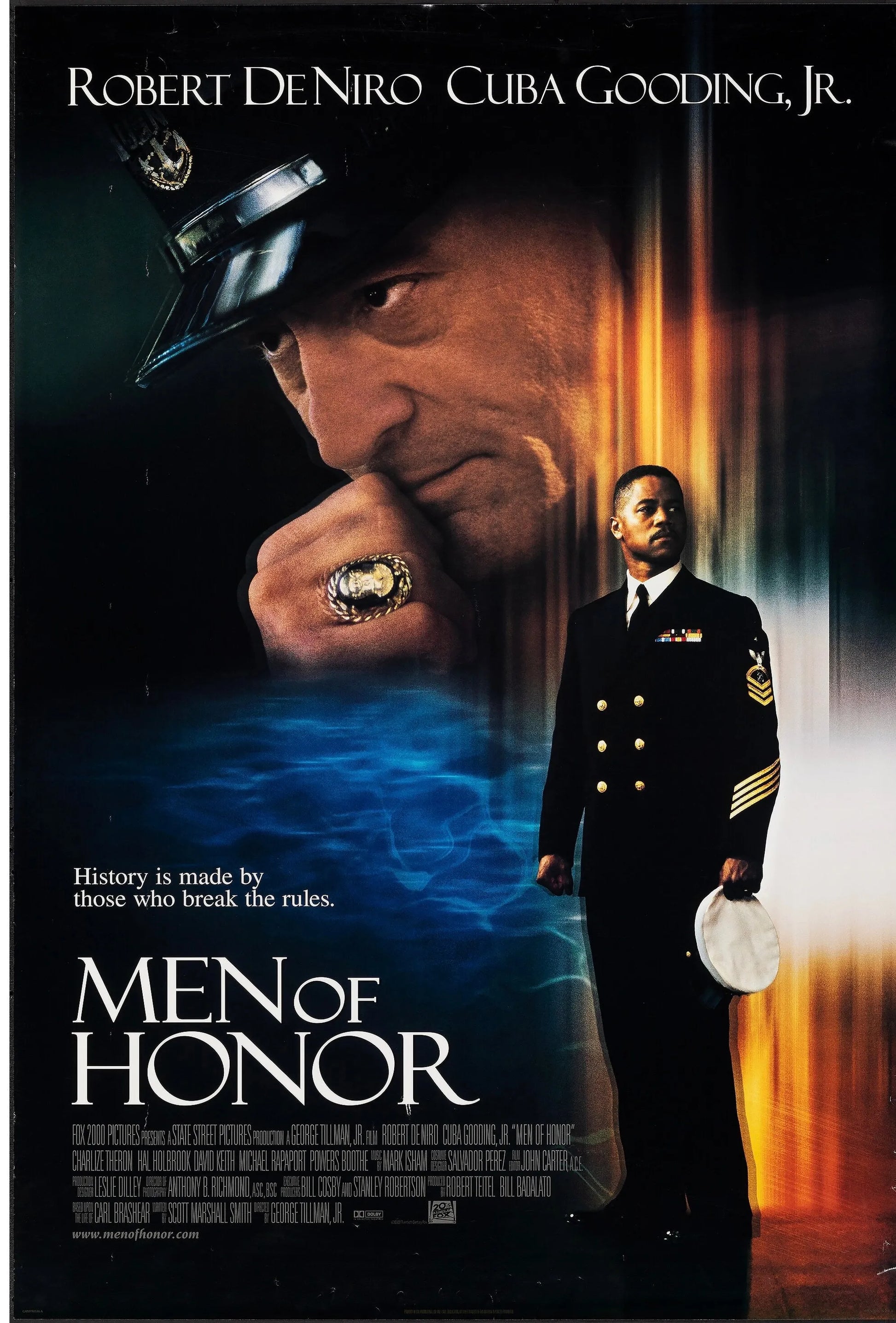 MEN OF HONOR, LES CHEVALIERS DU SOUFFLE – ROBERT DE NIRO– 2000, AFFICHE VINTAGE CINÉMA RÉTRO, HQ