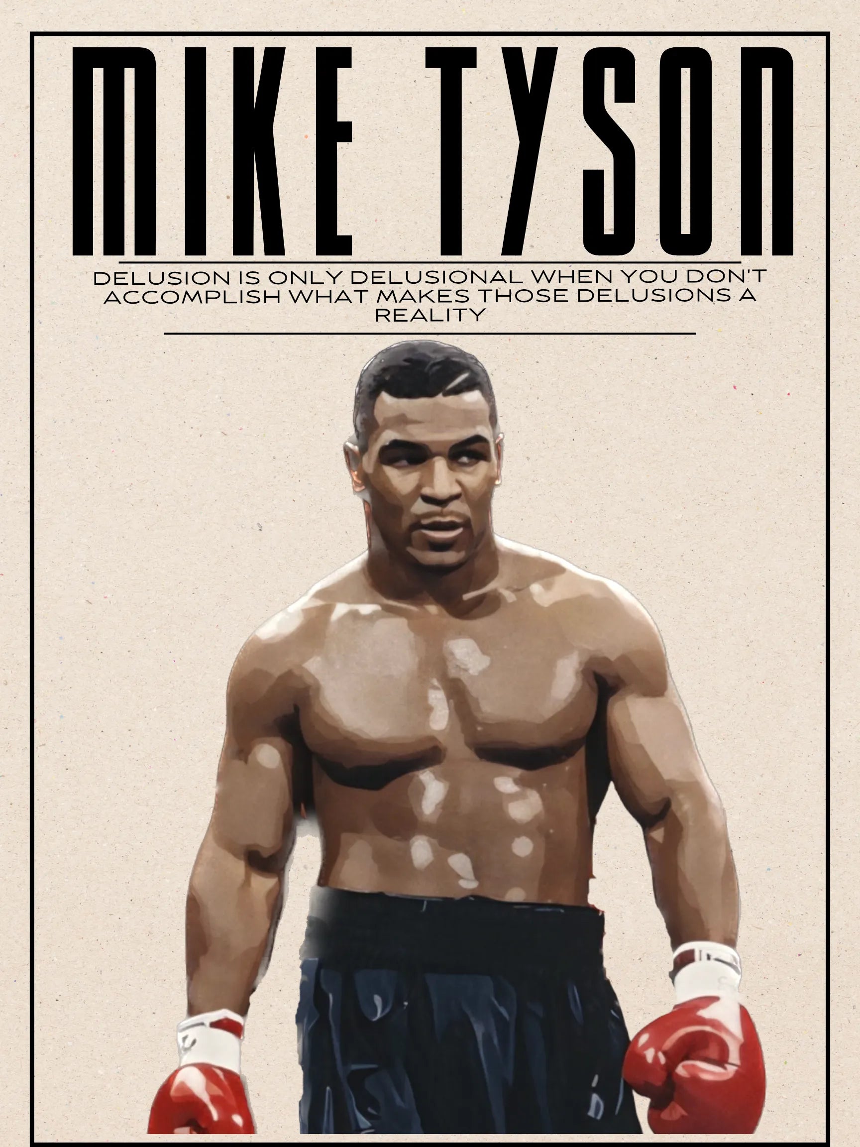 CARTEL DE BOXEO DE MIKE TYSON SPORT HQ