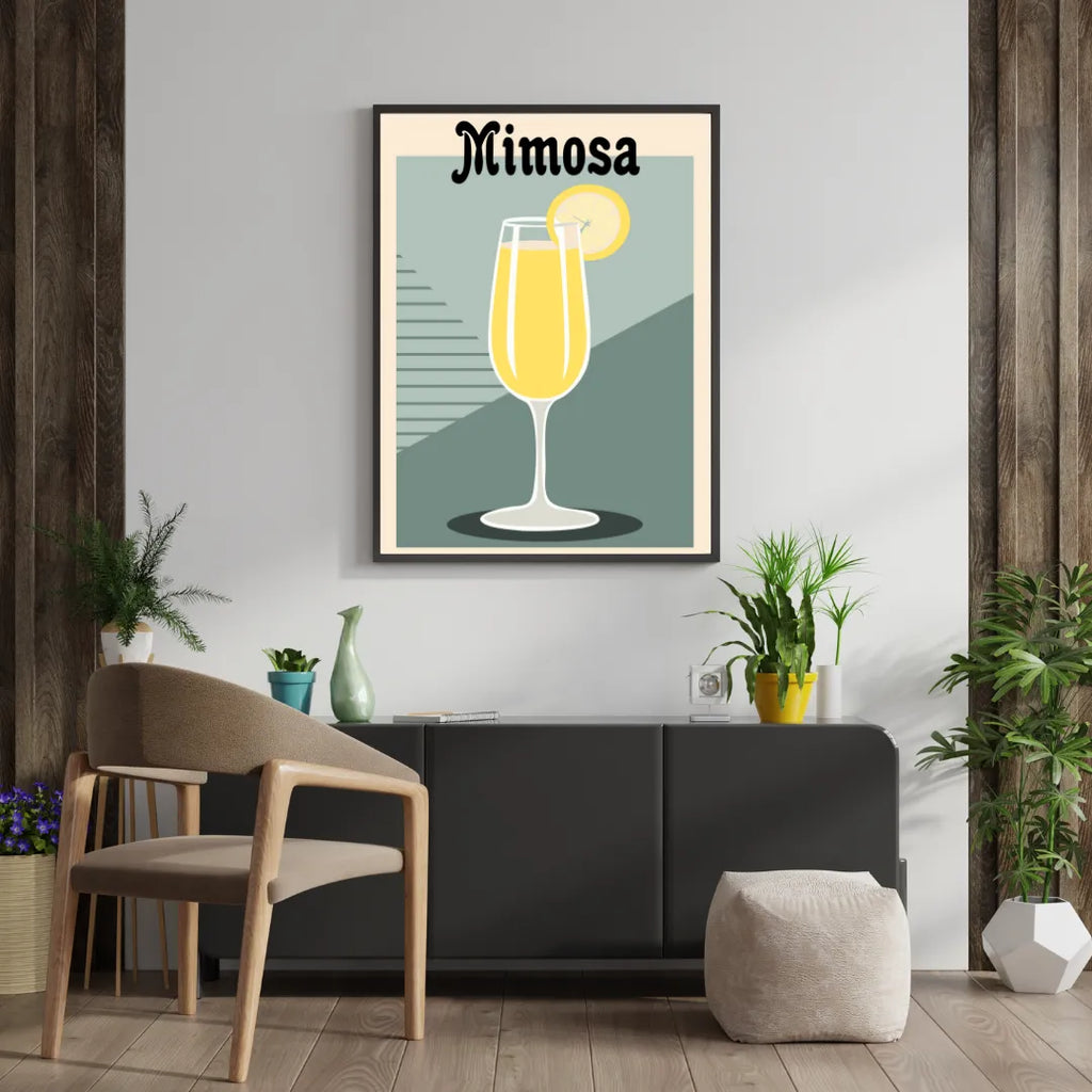 MIMOSA - ALCOOL - REPRO AFFICHE PUBLICITAIRE, VINTAGE, HQ