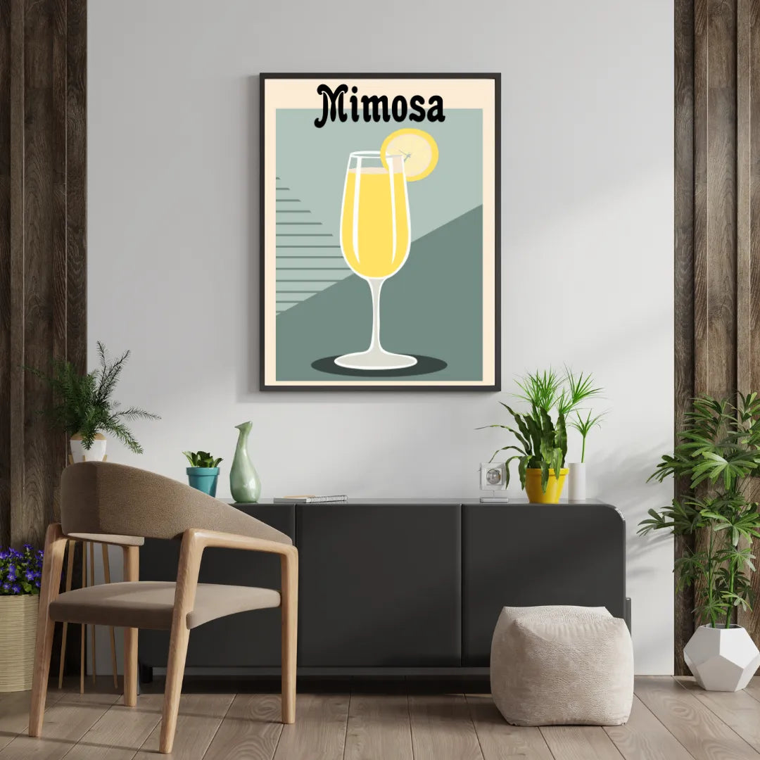 MIMOSA - ALCOOL - REPRO AFFICHE PUBLICITAIRE, VINTAGE, HQ