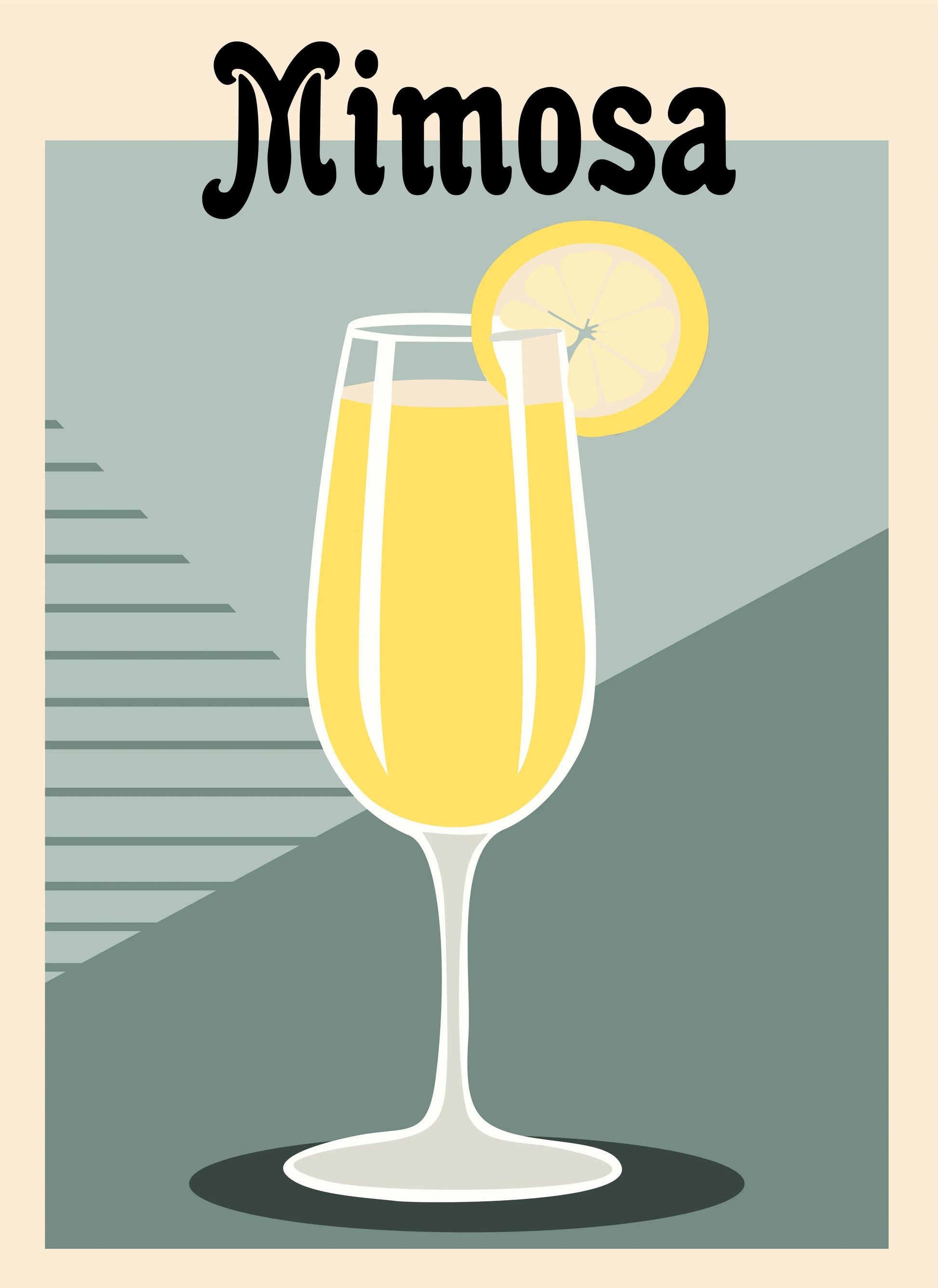 MIMOSA - ALCOOL - REPRO AFFICHE PUBLICITAIRE, VINTAGE, HQ