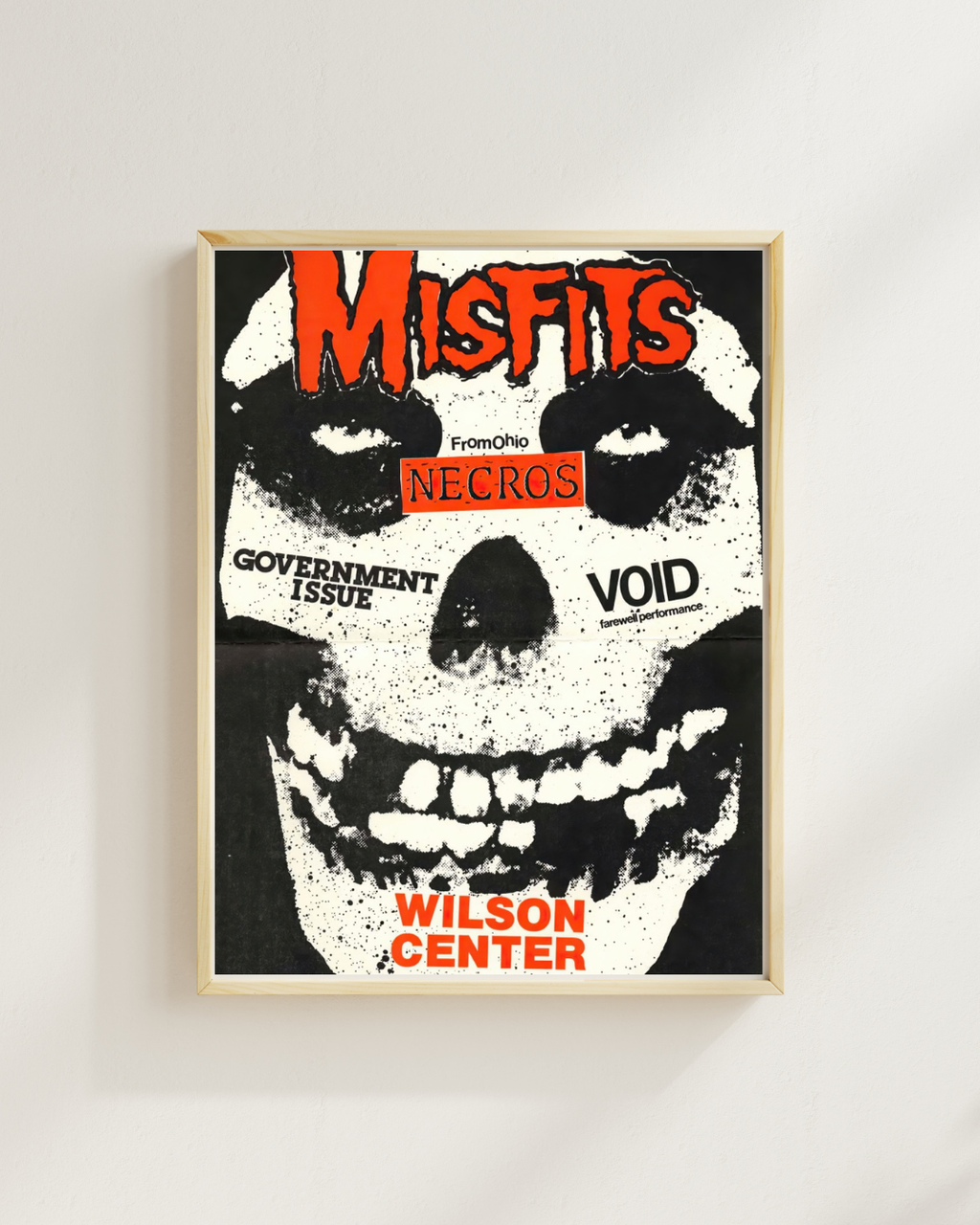 MISFITS CONCIERTO PUNK – PÓSTER ROCK HORROR VINTAGE WASHINGTON DC