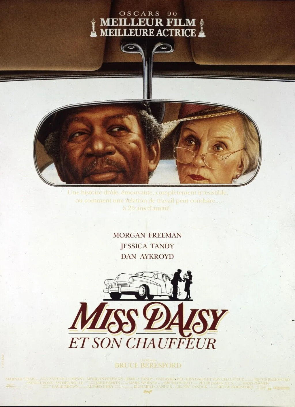 MISS DAISY ET SON CHAUFFEUR, MORGAN FREEMAN, 1989, repro affiche cinéma VINTAGE HQ