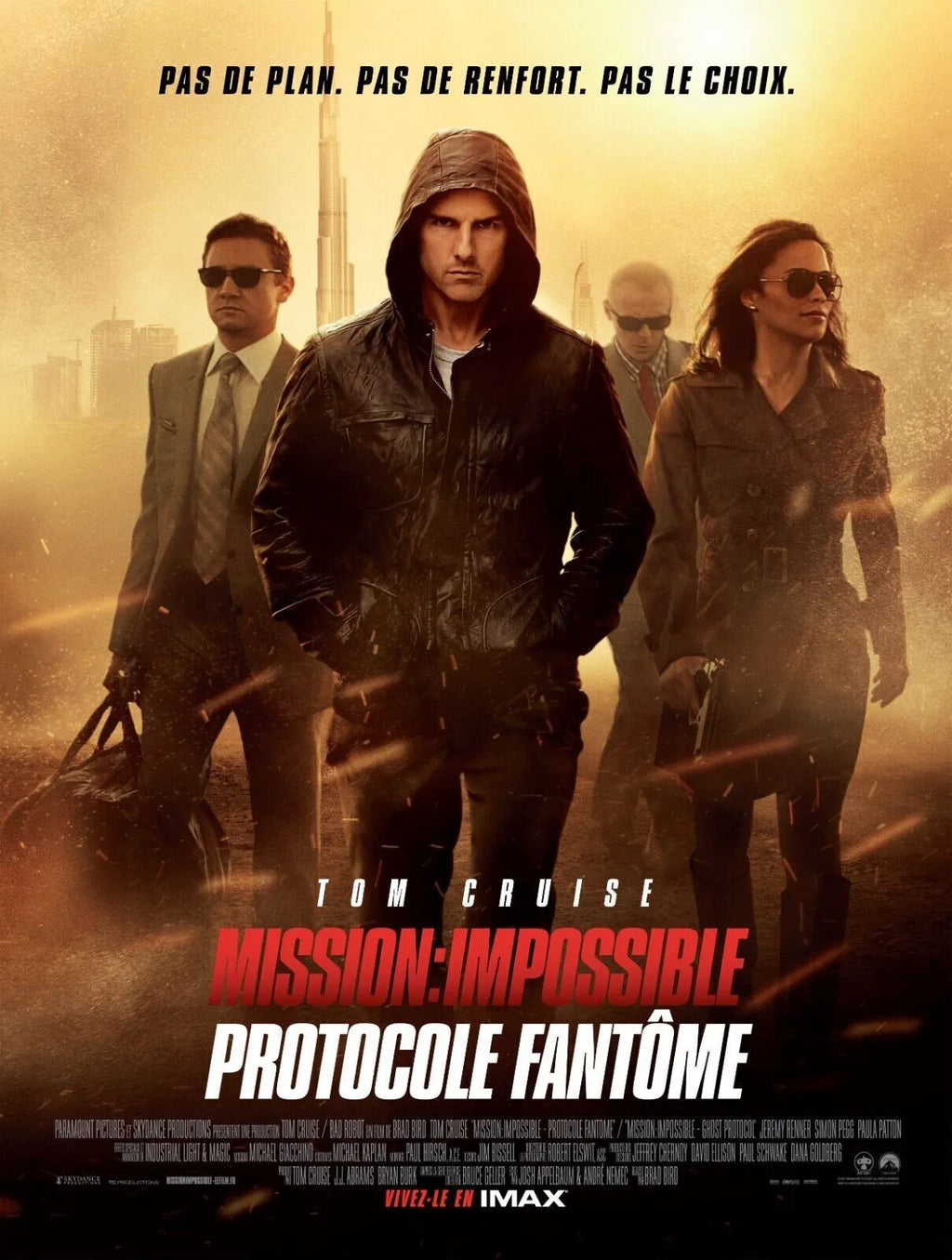 MISSION IMPOSSIBLE PROTOCOLE FANTOME, CRUISE, repro affiche cinema HQ
