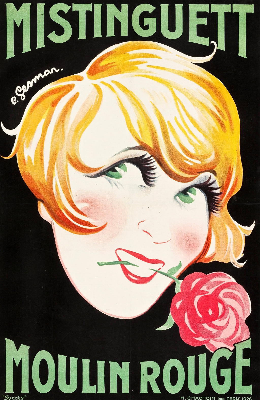 MISTINGUET MUSIC POSTER MOULIN ROUGE HQ