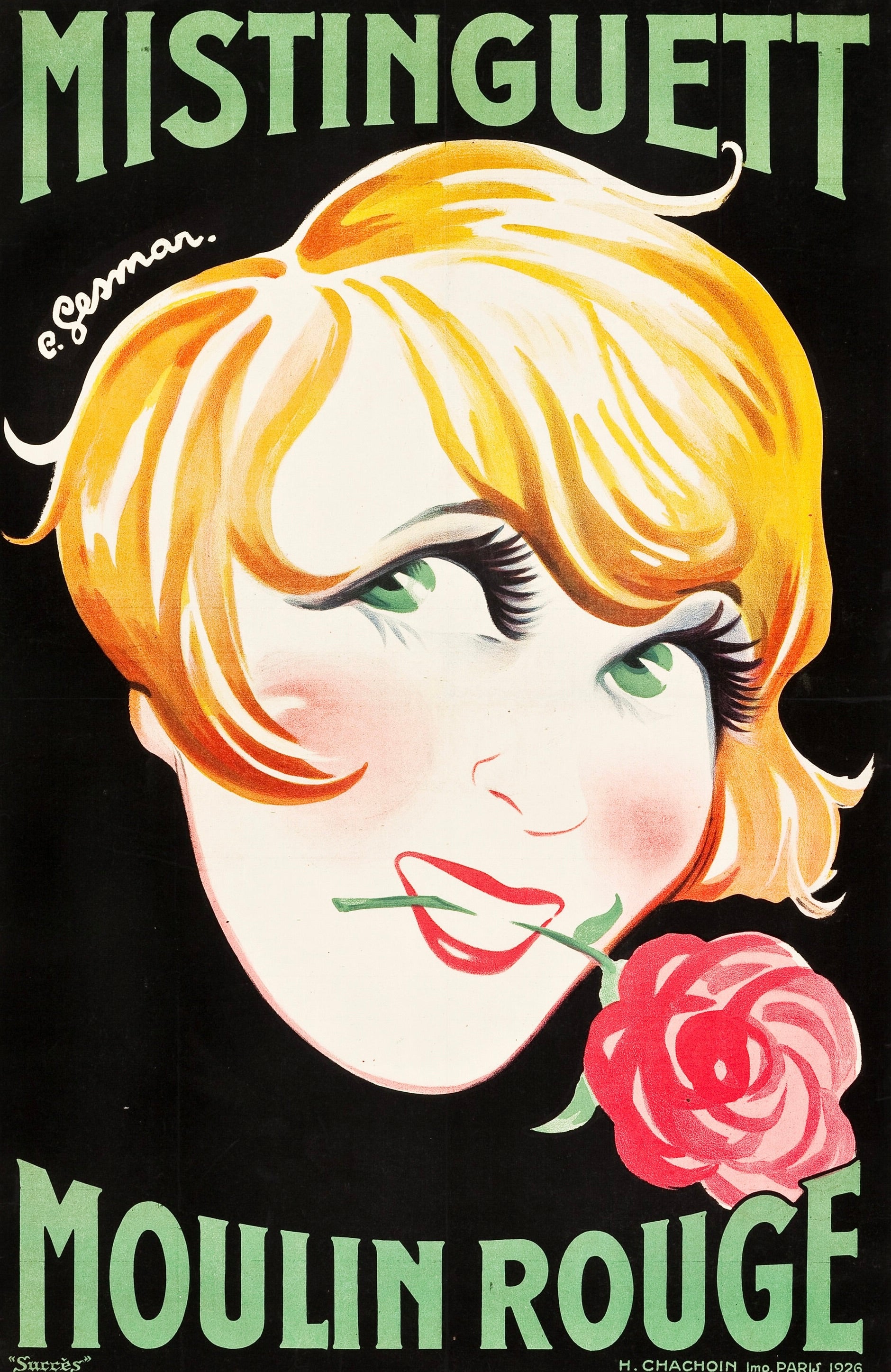 MISTINGUET MUSIC POSTER MOULIN ROUGE HQ