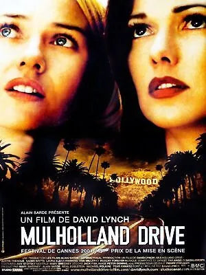 MULHOLLAND DRIVE, DAVID LYNCH, 2001, REPRO AFFICHE CINÉMA VINTAGE, HQ
