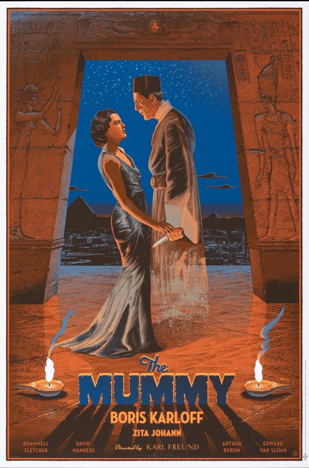 MUMMY, BORIS KARLOFF, 1932, REPRO AFFICHE CINEMA VINTAGE, HQ