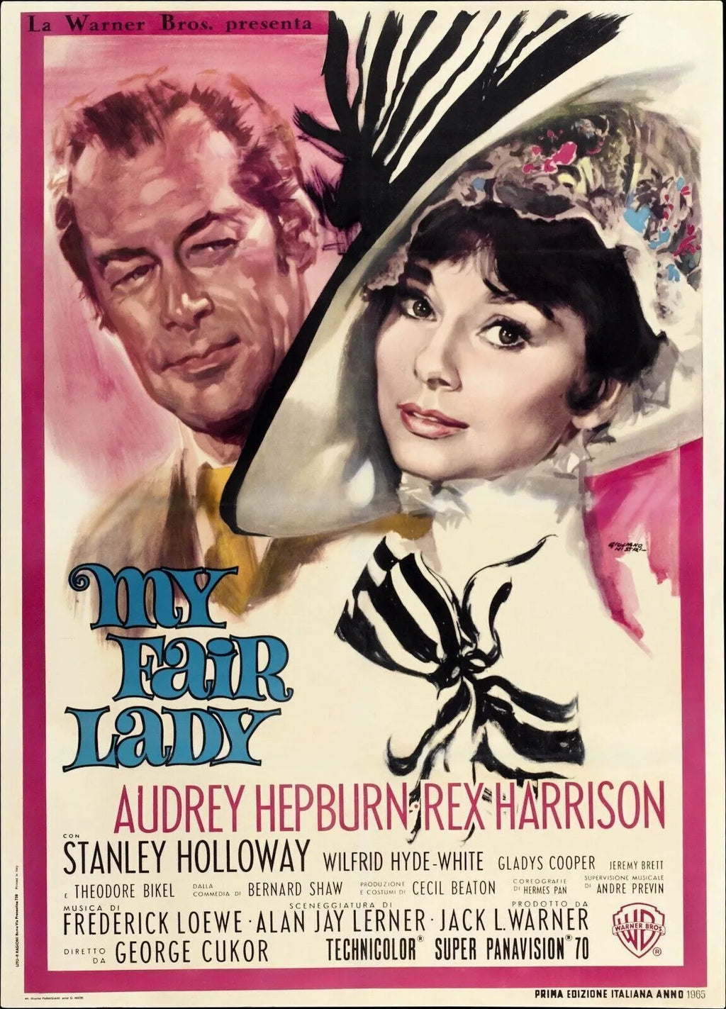 MY FAIR LADY, AUDREY HEPBURN, 1964, Repro affiche cinéma vintage, HQ
