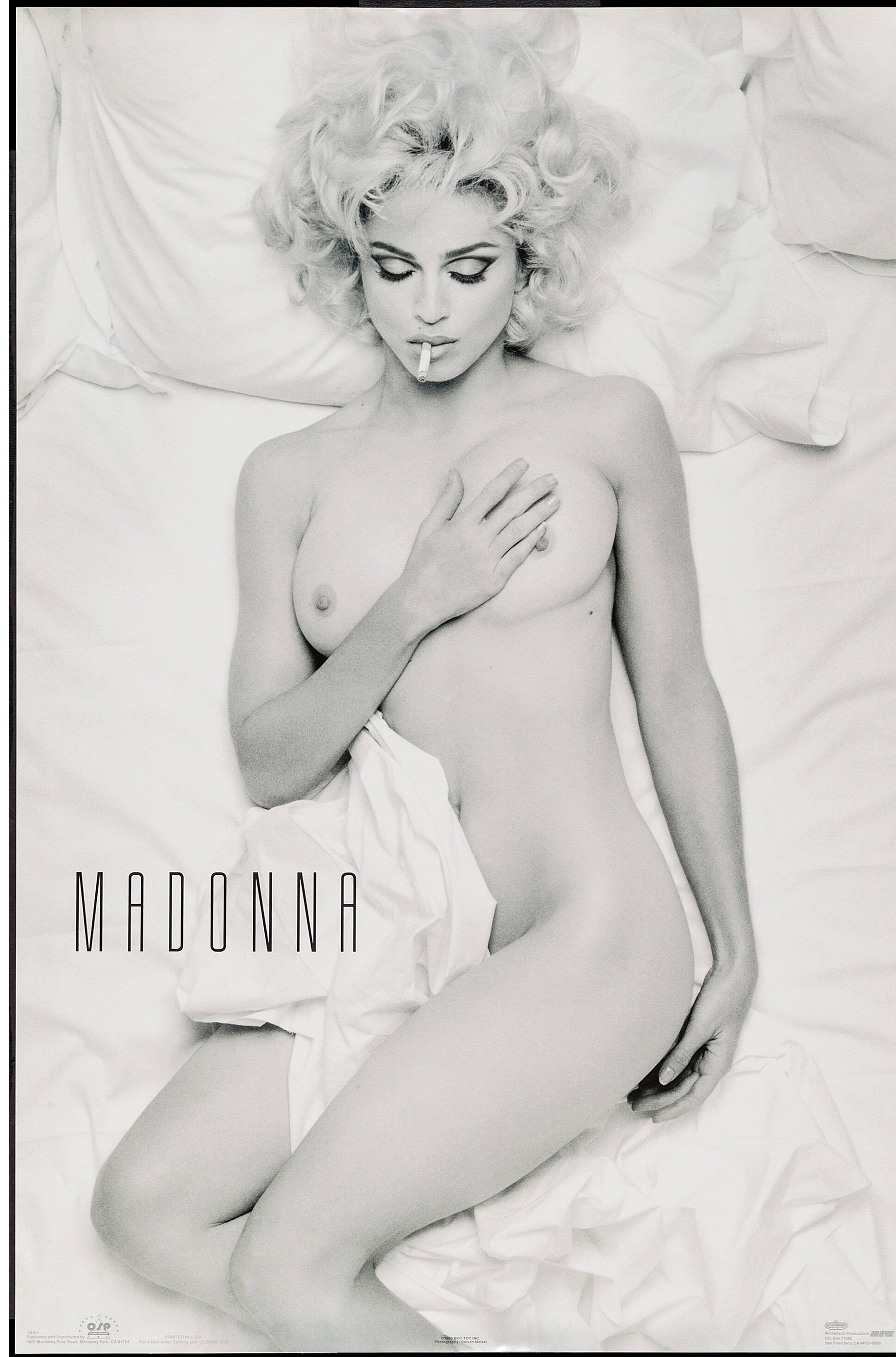 MADONNA – ICONIC BLACK & WHITE PHOTOGRAPH – POP MUSIC POSTER – POSTER HUB STUDIO – HQ