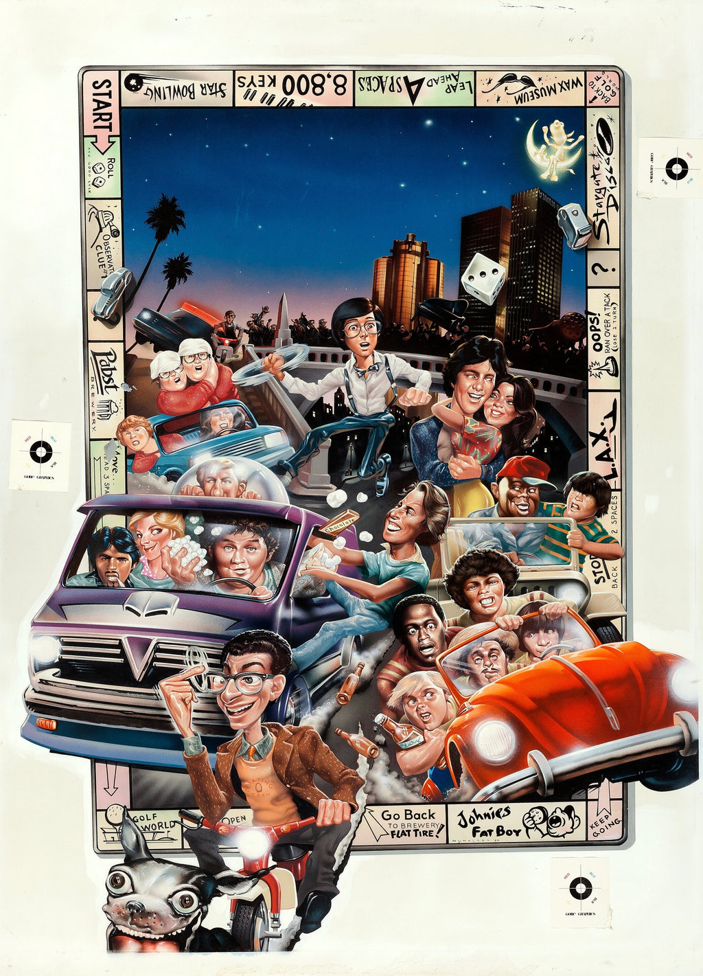Affiche du film Midnight Madness (1980) avec Michael J. Fox. Comédie culte Disney pleine d’aventure et d’humour. Reproduction HQ – Poster Hub.