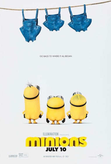 Affiche du film Minions (2015). Film d’animation culte avec les Minions – Comédie familiale – Reproduction HQ.