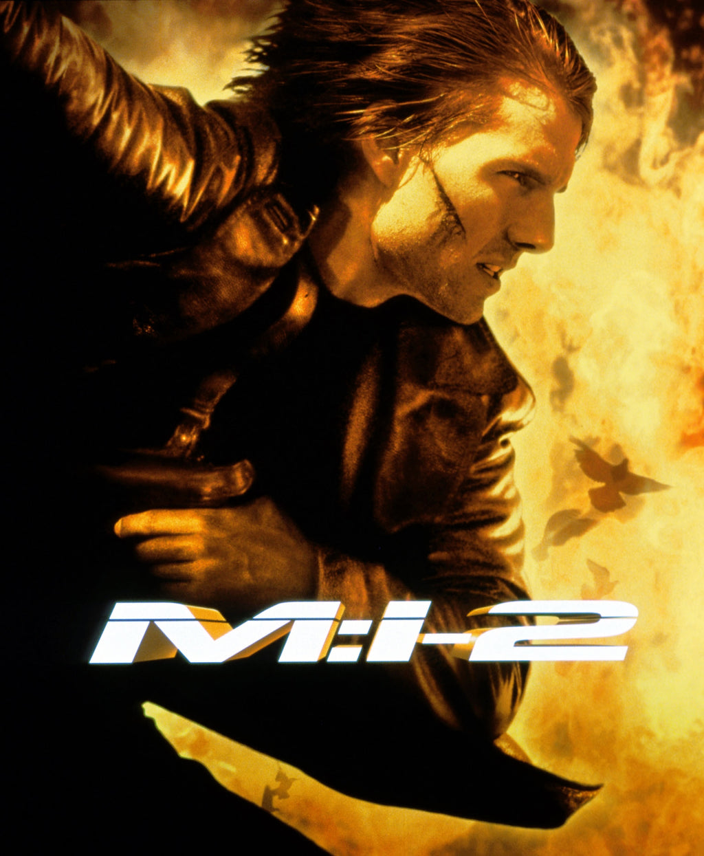 Affiche du film Mission: Impossible II (2000) avec Tom Cruise. Action spectaculaire et scènes iconiques. Reproduction HQ – Poster Hub Studio.
