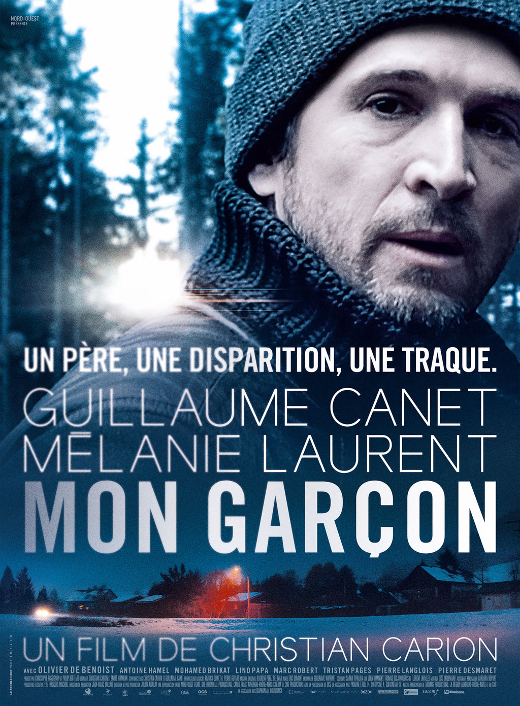 Affiche du film Mon Garçon (2017) avec Guillaume Canet. Thriller intense et haletant. Reproduction HQ – Poster Hub Studio.