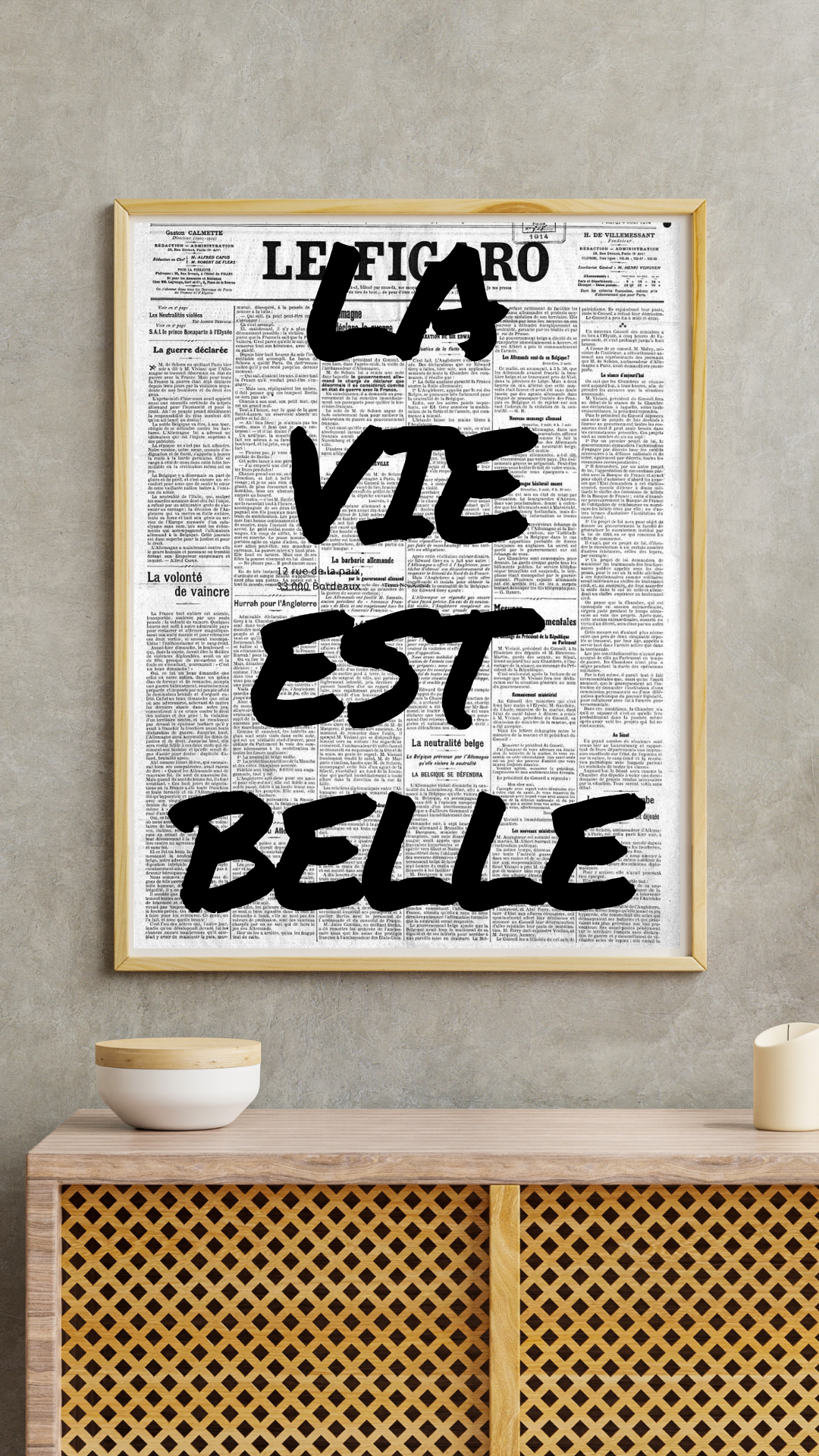 La Vie Est Belle Motivational Poster Hq – Vintage Retro Cinema Poster | Poster HUB STUDIO