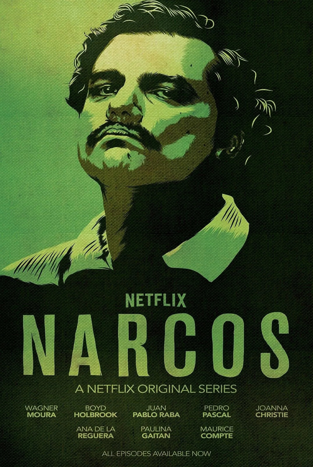 NARCOS AFFICHE VINTAGE MOVIE POSTER HQ WAGNER MOURA NEXTFLIX