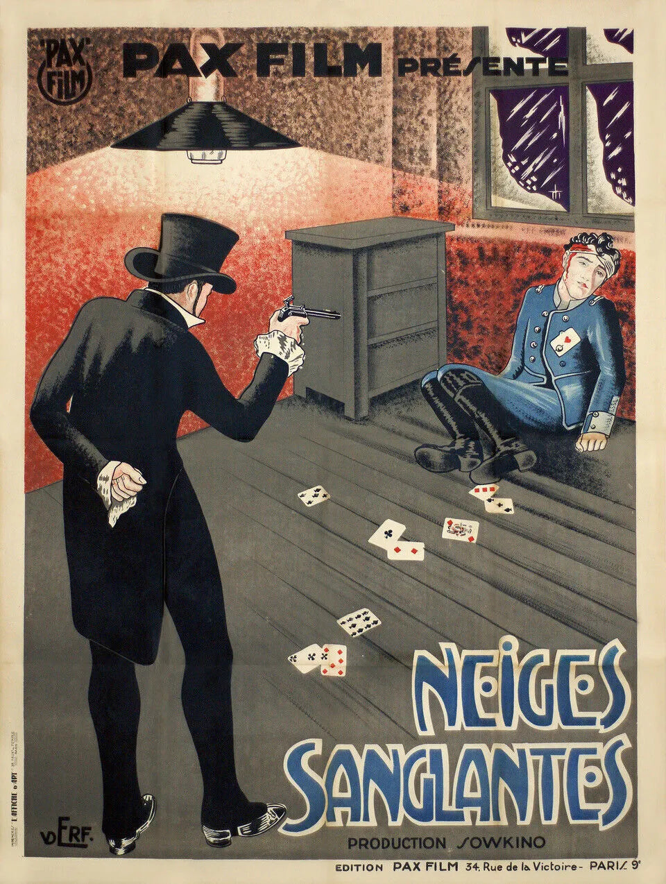 NEIGES SANGLANTES PAX FILM, REPRO AFFICHE CINEMA VINTAGE HQ