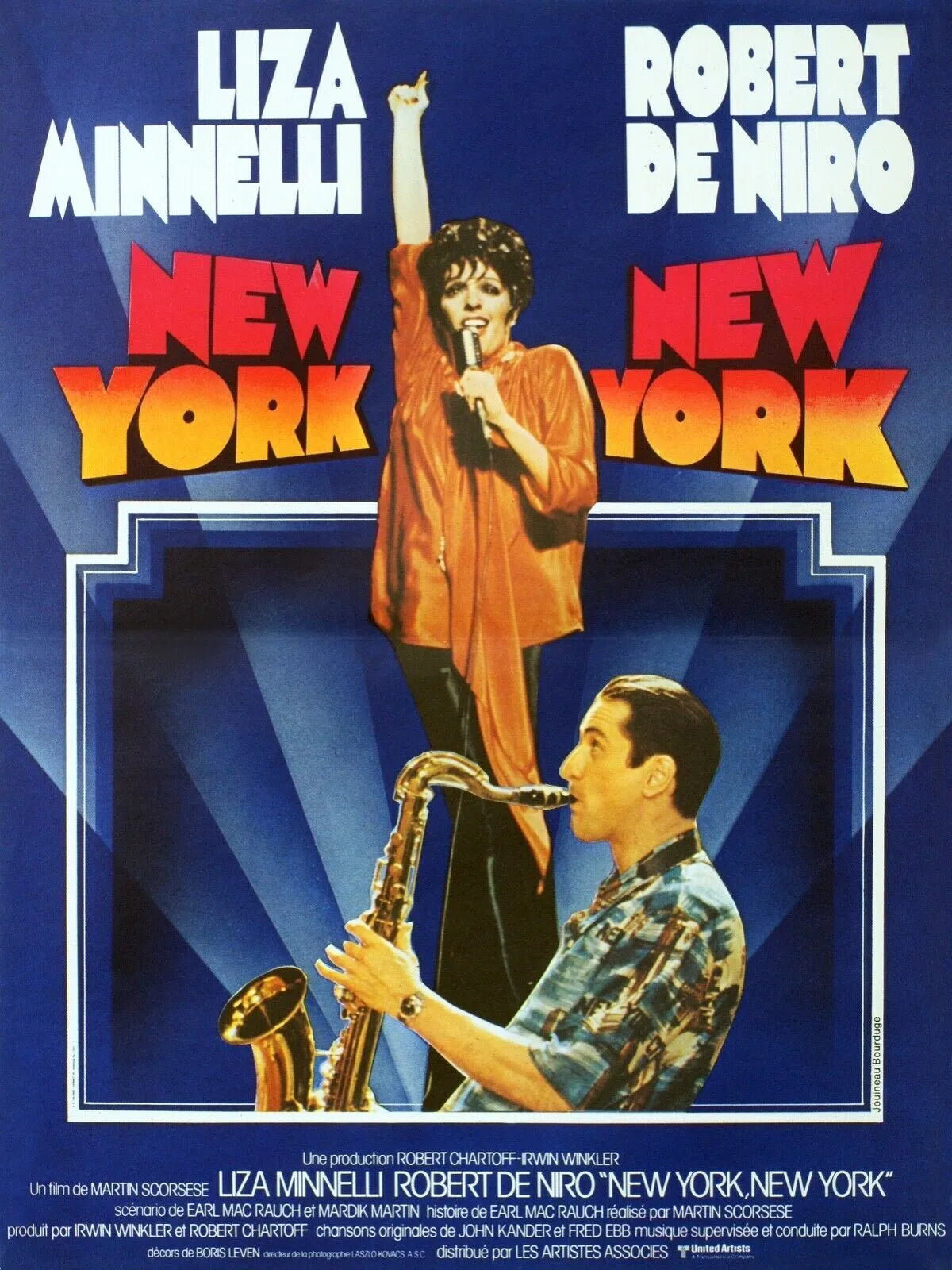 NEW YORK, NEW YORK, LIZA MINNELLI, 1977, REPRO AFFICHE CINEMA VINTAGE HQ