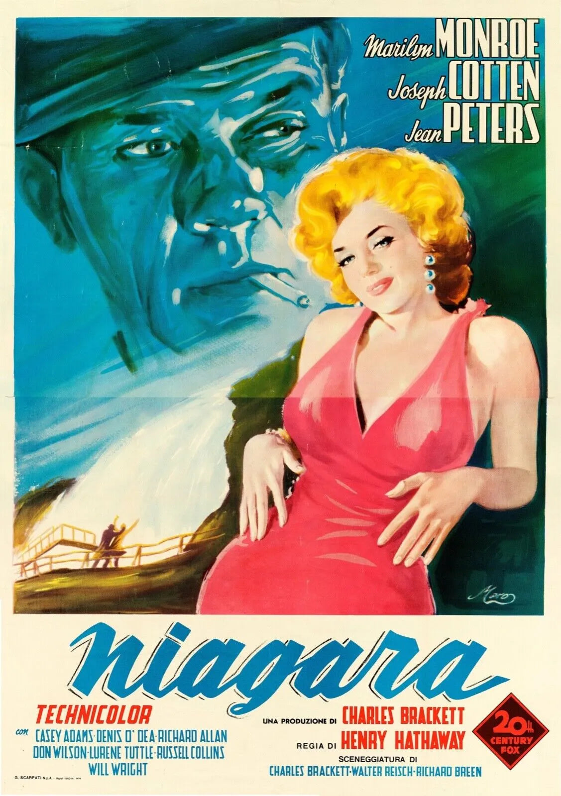 NIAGARA, MARILYN MONROE, HENRY HATHAWAY, 1953, REPRO AFFICHE CINEMA VINTAGE, HQ