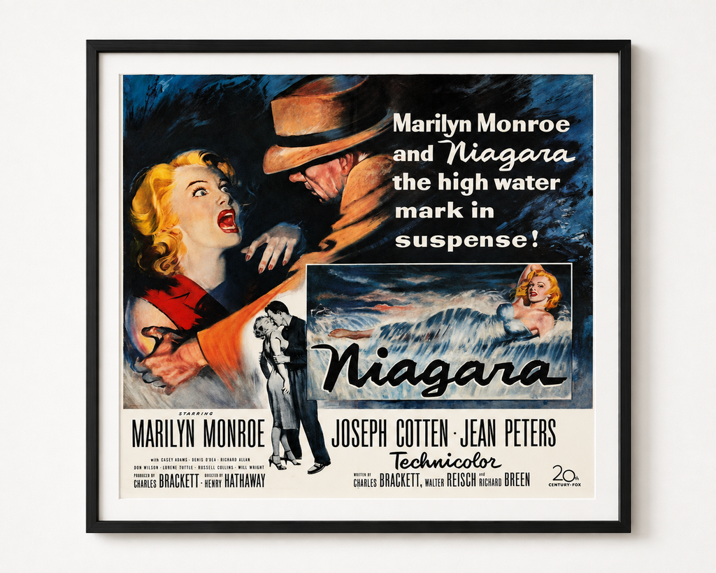 NIAGARA, MARILYN MONROE, HENRY HATHAWAY, 1953, VINTAGE MOVIE POSTER REPRODUCTION, HQ