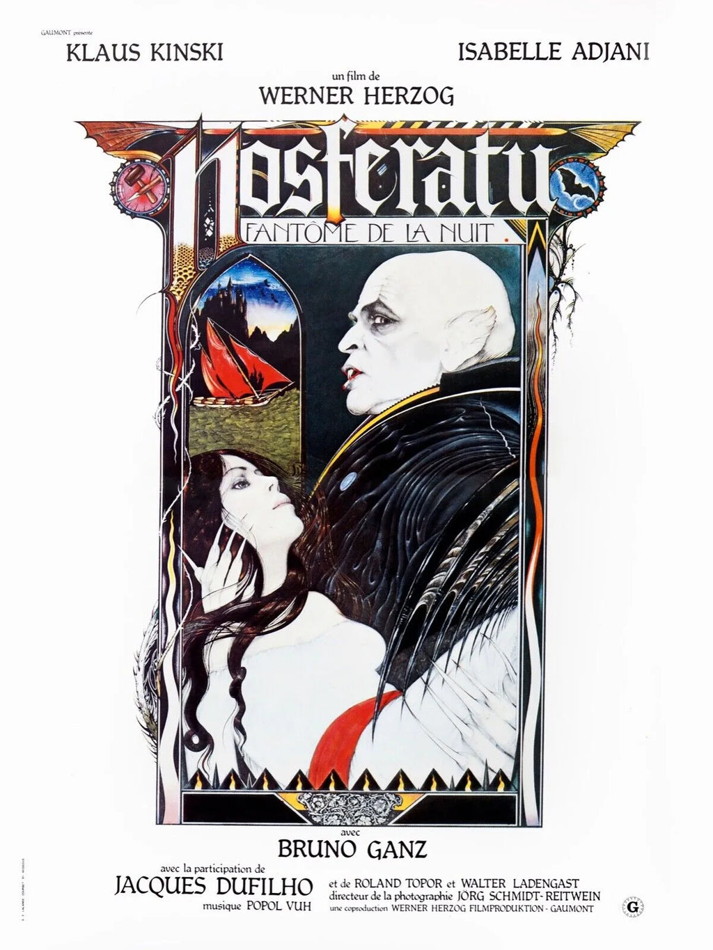 NOSFERATU, FANTÔME DE LA NUIT, KLAUS KINSKI, 1979, REPRO AFFICHE CINÉMA VINTAGE, HQ