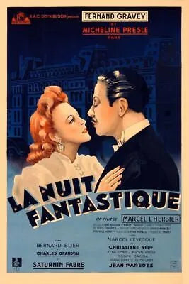 NUIT FANTASTIQUE (LA), Marcel L'herbier, repro affiche cinéma haute qualité HQ