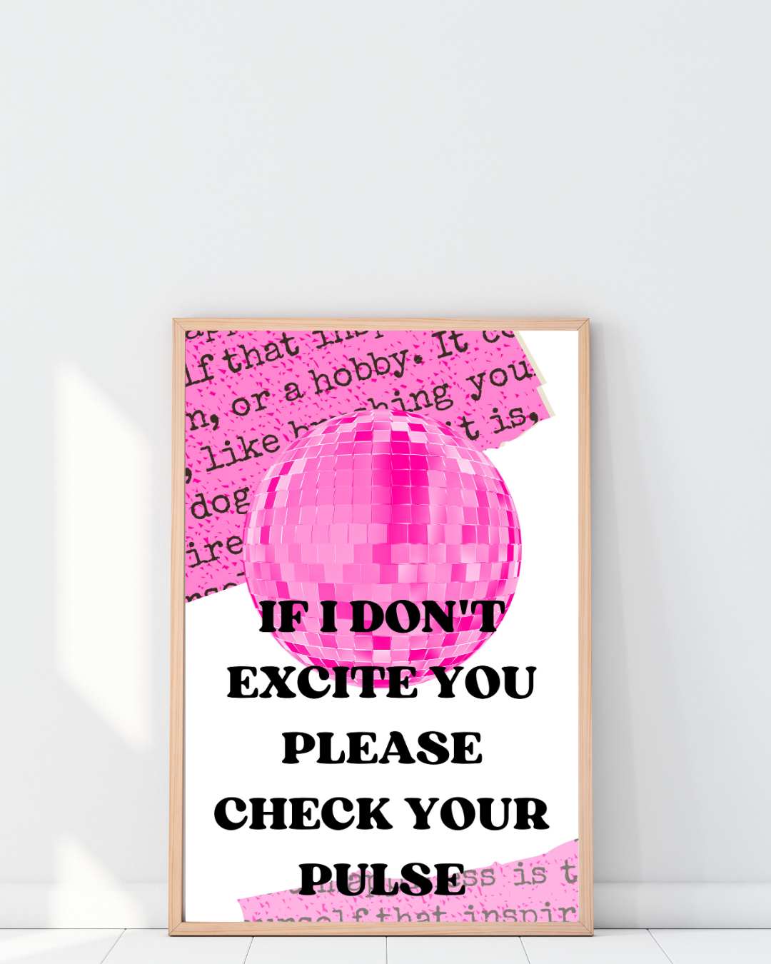 AFFICHE DISCO ROSE – IF I DON’T EXCITE YOU POSTER HUB STUDIO RÉTRO, HQ