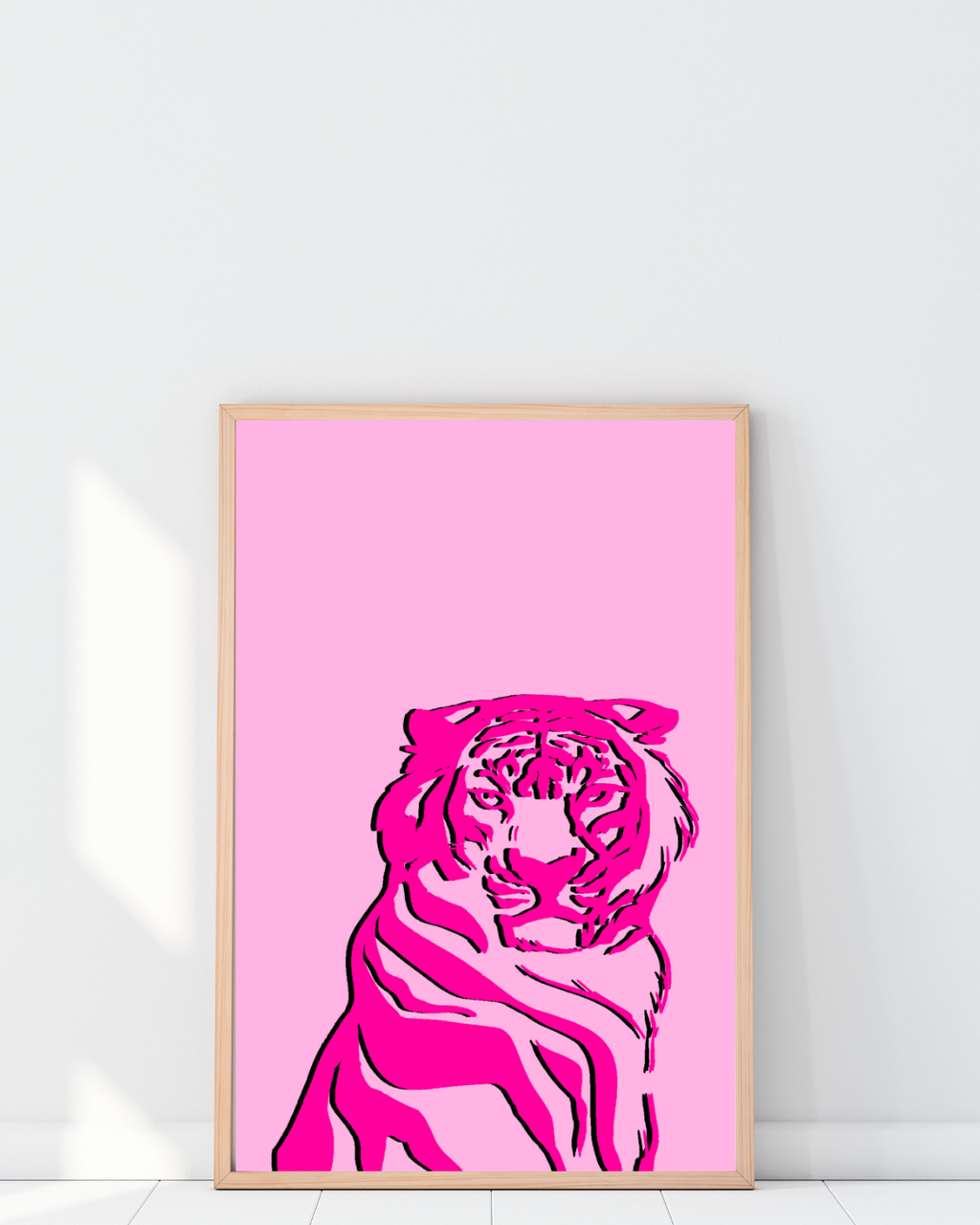 TIGRE ROSE POP ART POSTER HUB STUDIO RÉTRO, HQ