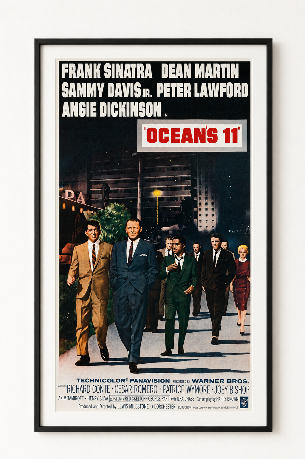 LA GRAN OCÉANO 11, FRANK SINATRA, 1960, REPRODUCCIÓN DE CARTEL DE CINE VINTAGE DE ALTA CALIDAD