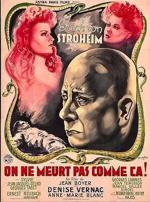 ON NE MEURT PAS COMME CA, DENISE VERNAC, 1946, REPRO AFFICHE CINEMA VINTAGE, HQ
