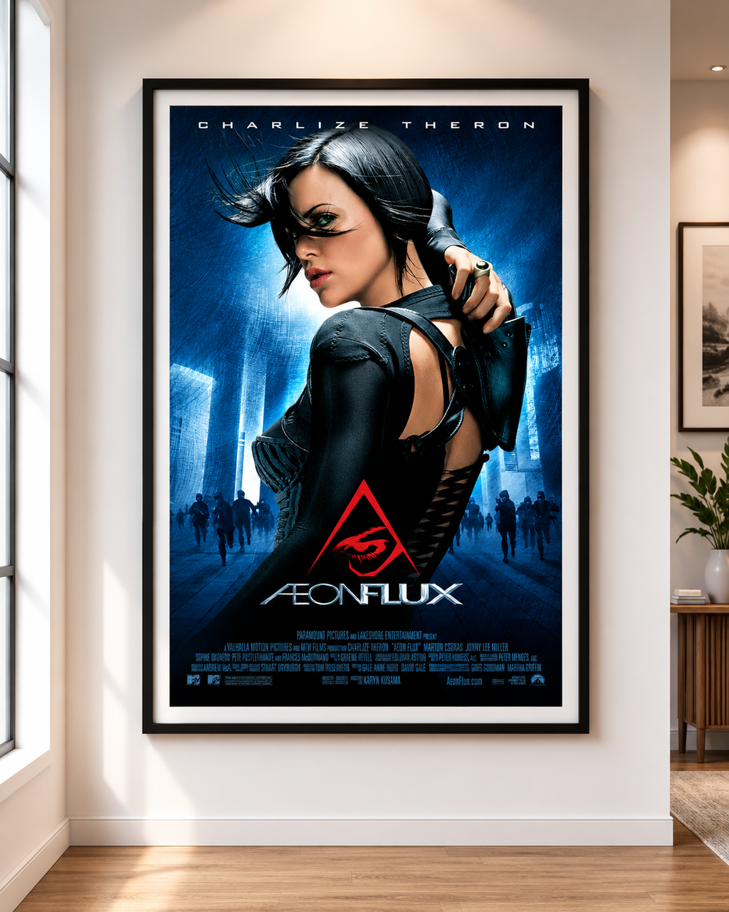 AEON FLUX – A FILM BY KARYN KUSAMA – CHARLIZE THERON – 2005 – SCIENCE-FICTION MOVIE POSTER – REPRODUCTION – POSTER HUB STUDIO – HQ