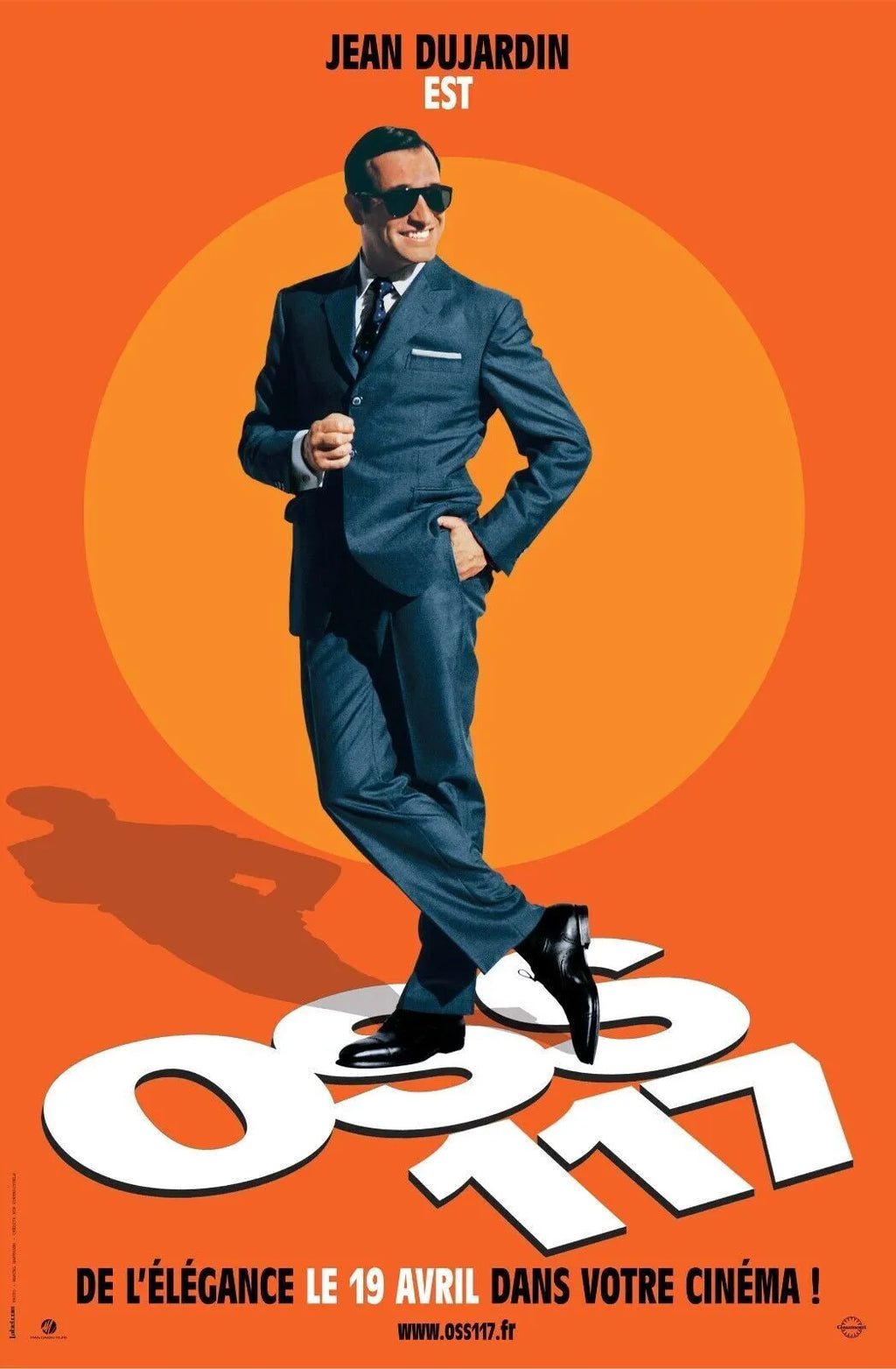 OSS 117 LE CAIRE NID D'ESPIONS, JEAN DUJARDIN, 2006, Repro affiche cinema VINTAGE, HQ