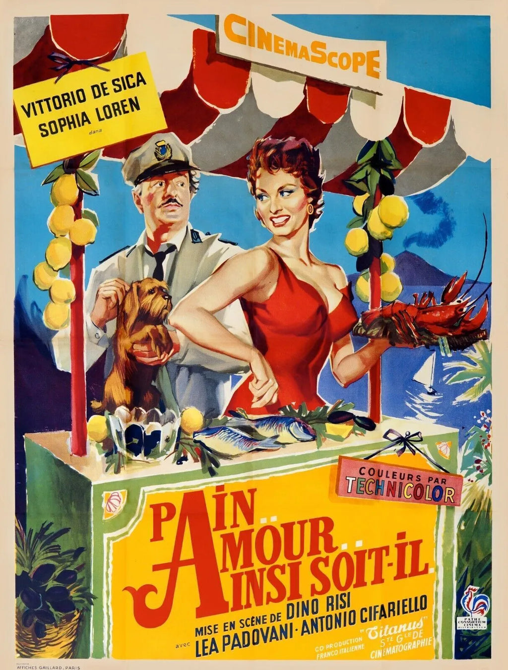 PAIN AMOIR AINSI SOIT-IL, VITTORIO DE SICA, 1953, Repro affiche cinéma VINTAGE, HQ