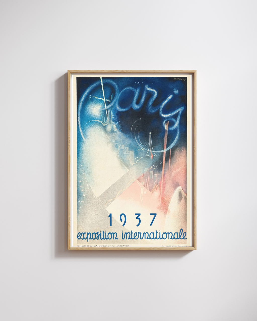 PARIS 1937 EXPOSITION UNIVERSELLE, Repro Affiche Publicitaire, VINTAGE HQ