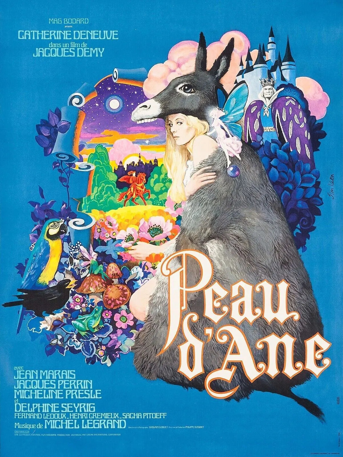 PEAU D'ÂNE, CATHERINE DENEUVE, 1970, Repro affiche cinéma, VINTAGE HQ