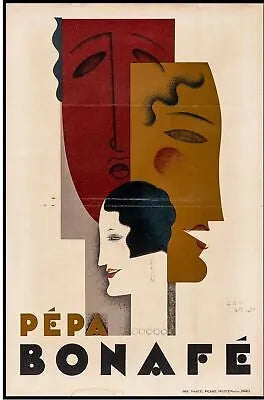 PÉPA BONAFE, REPRO AFFICHE ART VINTAGE, HQ