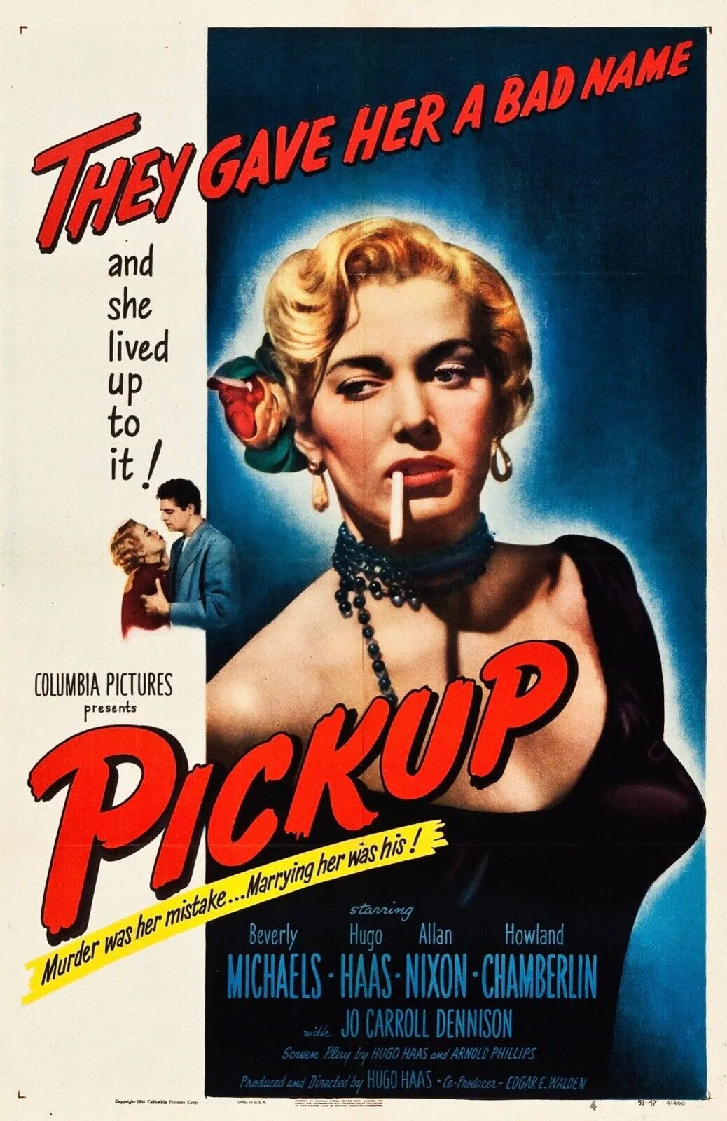 PICKUP, HUGO HAAS, 1951, REPRO AFFICHE CINEMA VINTAGE, HQ