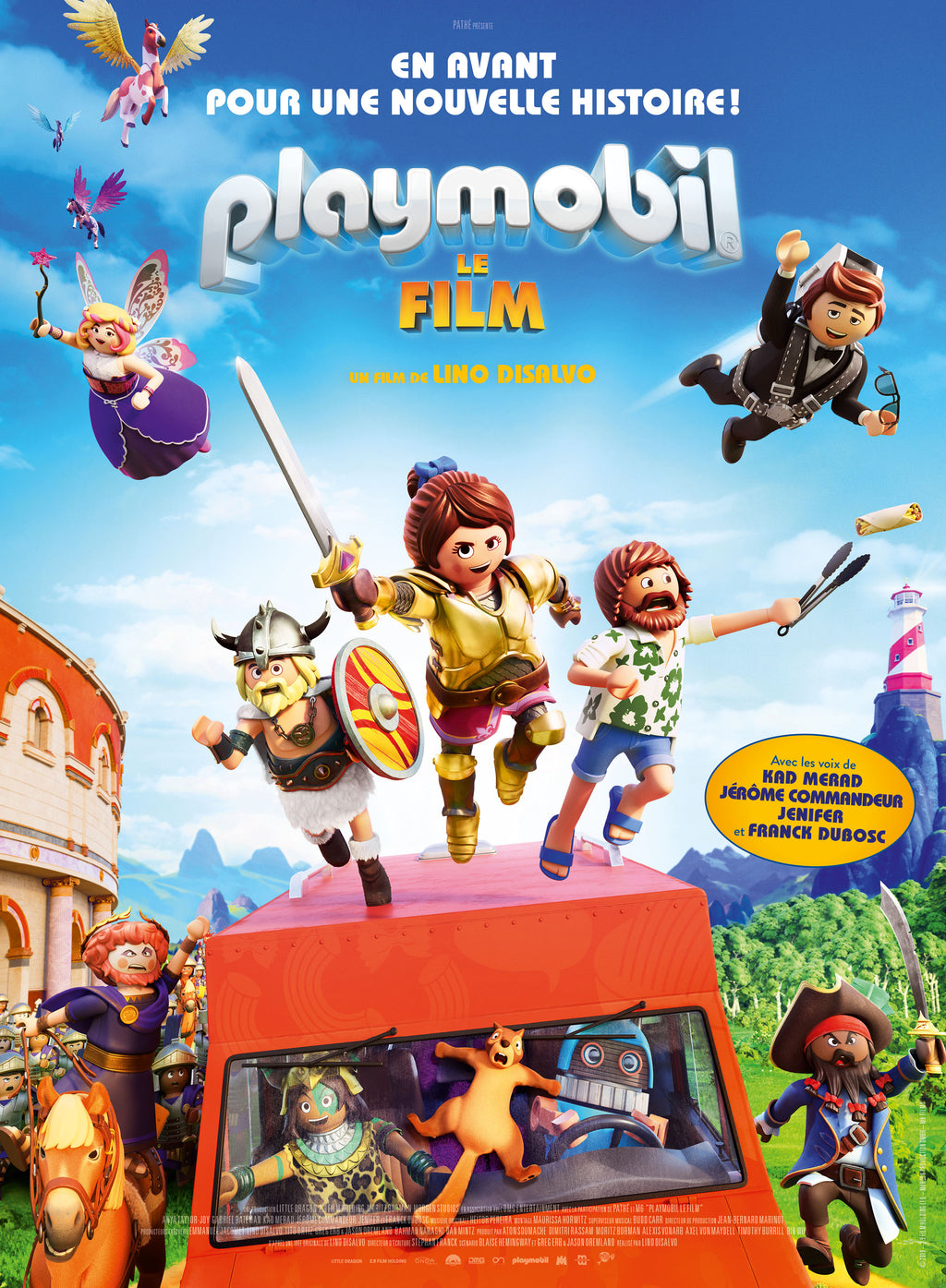 PLAYMOBIL, THE MOVIE (2019) – A FILM BY LINO DISALVO – FAMILY & ADVENTURE CINEMA POSTER – POSTER HUB STUDIO – HQ