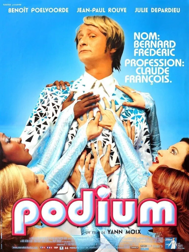 PODIUM, BENOÎT POELVOORDE, 2004, Repro affiche cinéma VINTAGE, HQ