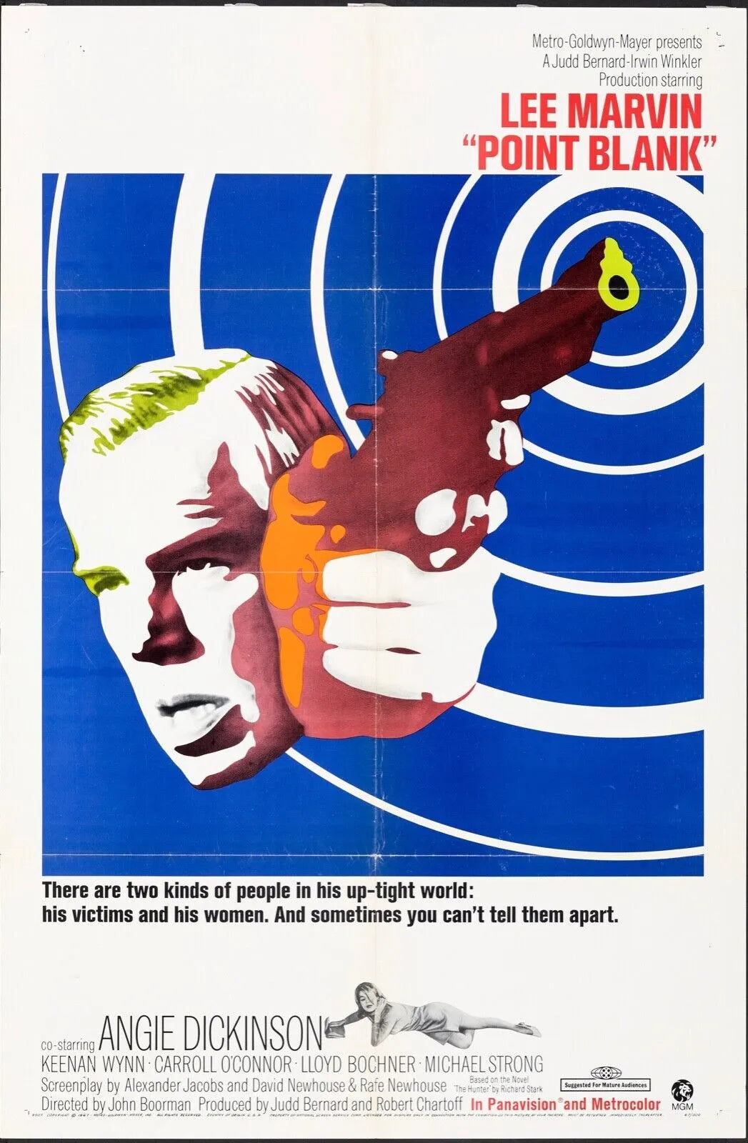 POINT BLANK, LE POINT DE NON-RETOUR, 1967, LEE MARVIN, REPRO AFFICHE CINEMA VINTAGE HQ