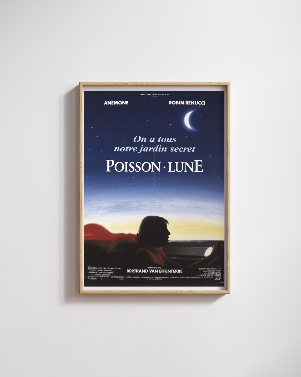 POISSON LUNE ! ANEMONE, ROBIN RENUCCI, 1993, Repro affiche cinéma VINTAGE, HQ