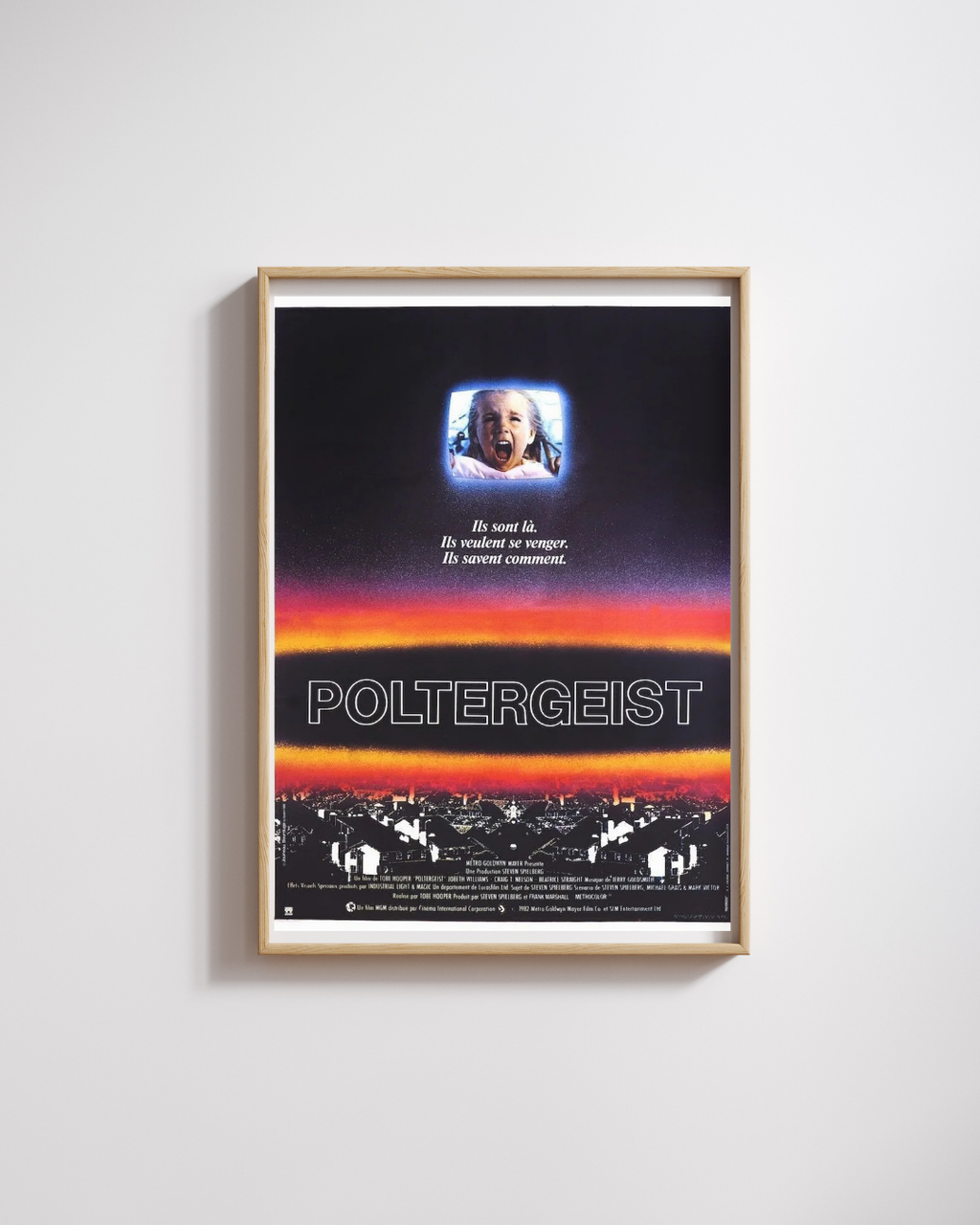 POLTERGEIST, CRAIG T. NELSON, 1982, Póster de cine réplica, HQ