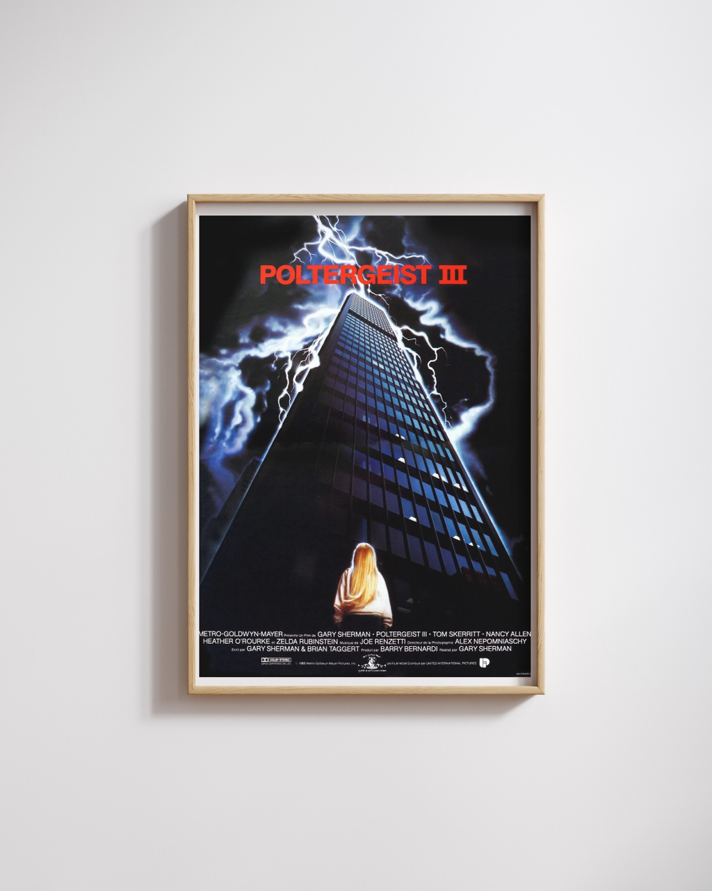 POLTERGEIST III, HEATHER O’ROURKE, 1988, VINTAGE MOVIE POSTER REPRINT, HQ