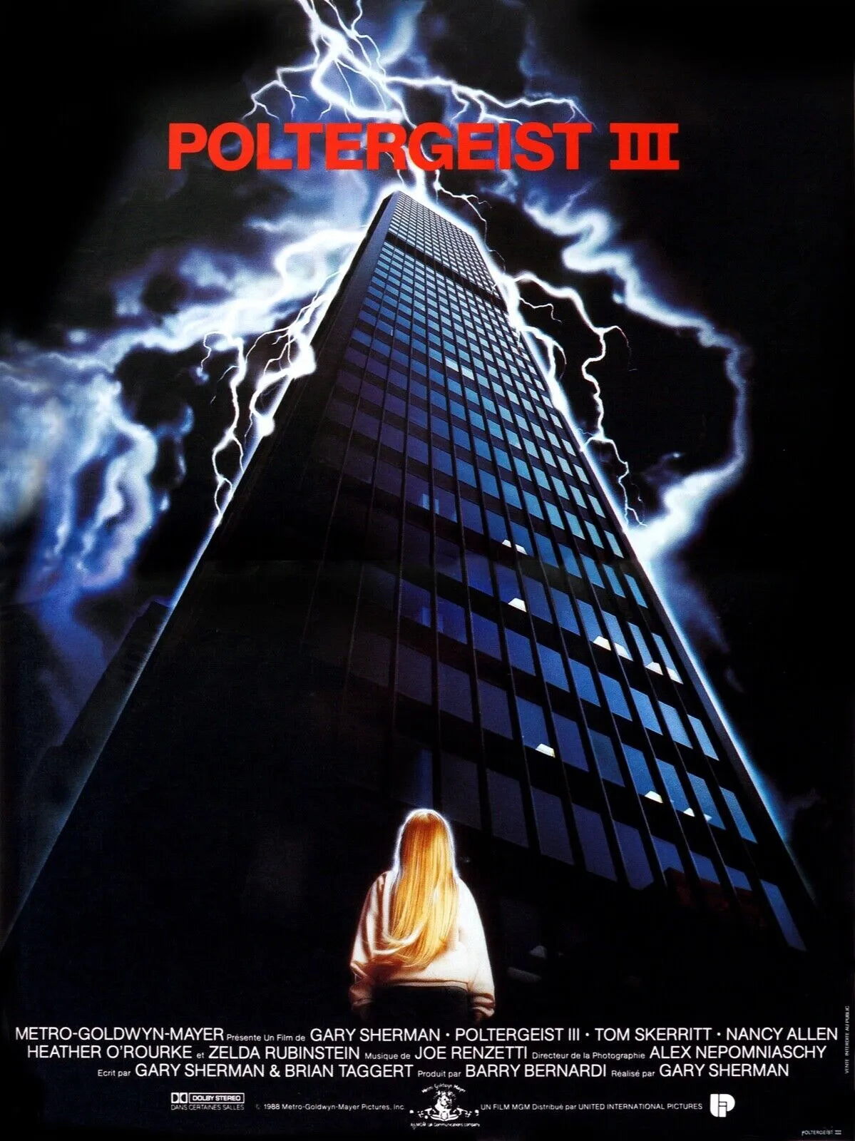 POLTERGEIST III, HEATHER O’ROURKE, 1988, REPRO AFFICHE CINÉMA VINTAGE, HQ