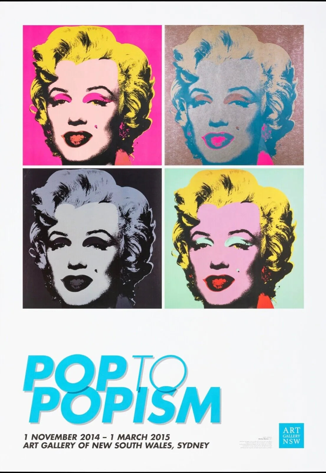 POP TO POPISM, ANDY WARHOL, 2015, Repro Affiche Repro Exposition, VINTAGE, HQ